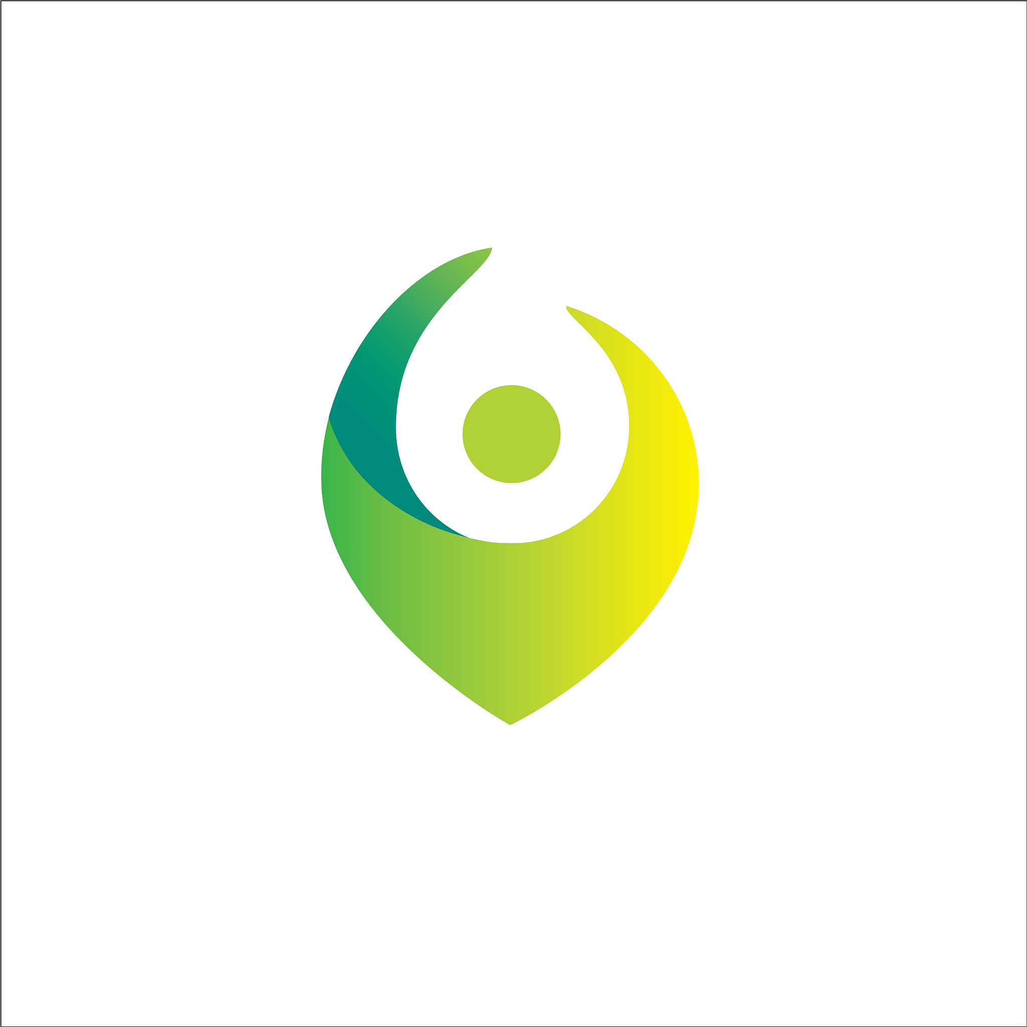 health gradient logo template human geo tag