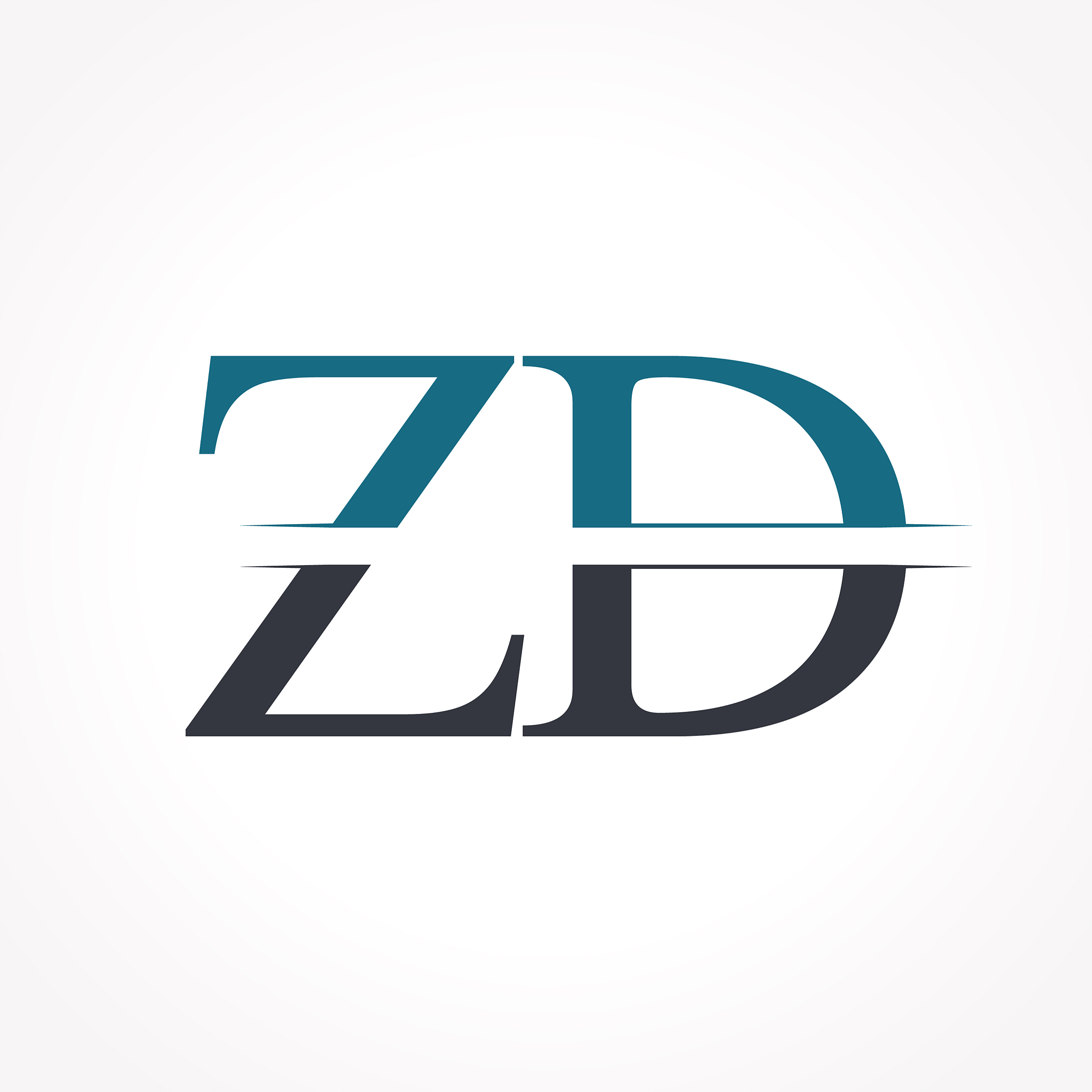 initial zd logo design template creative letter
