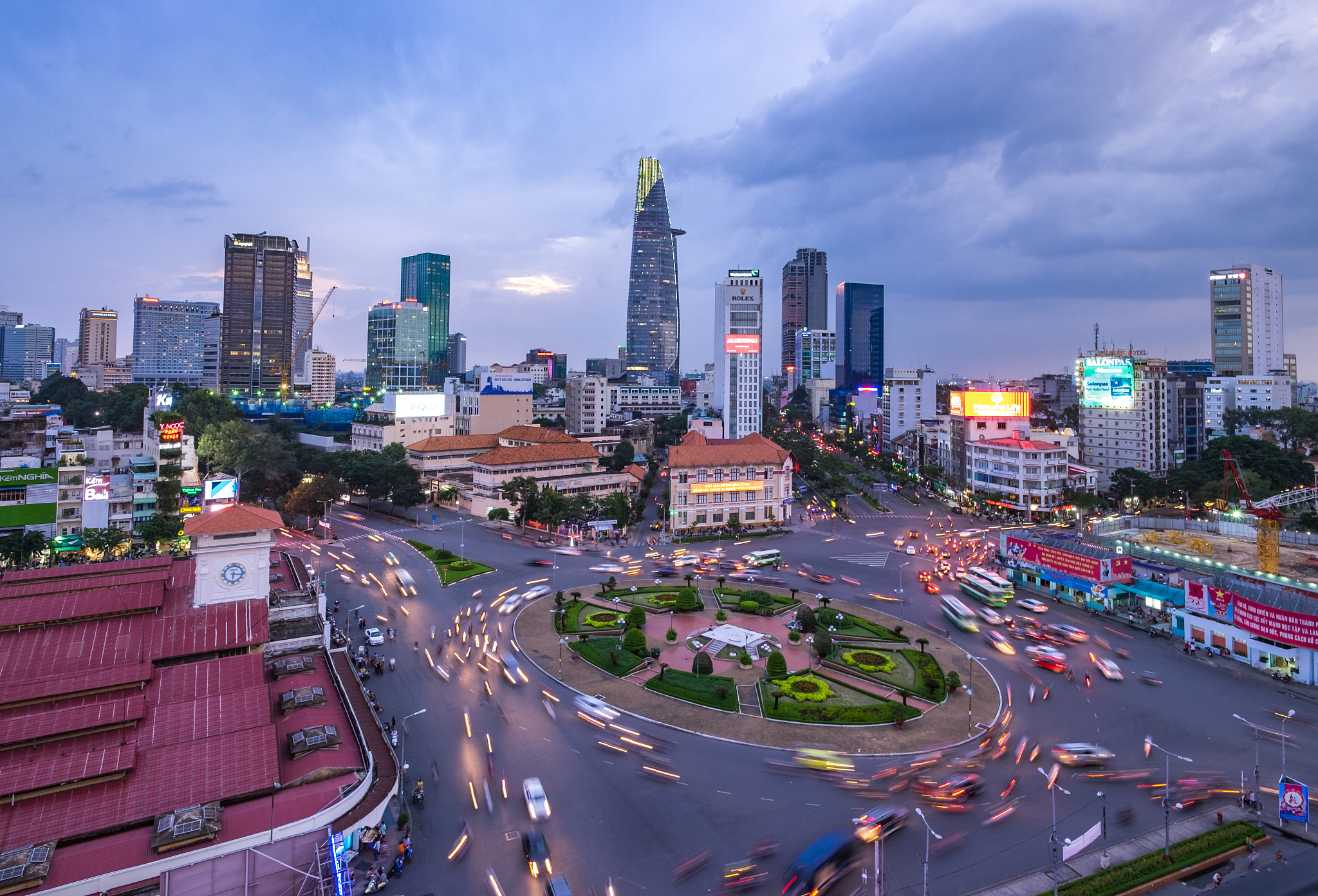 ben thanh market in saigon.hochiminh, vietnam. the market is one