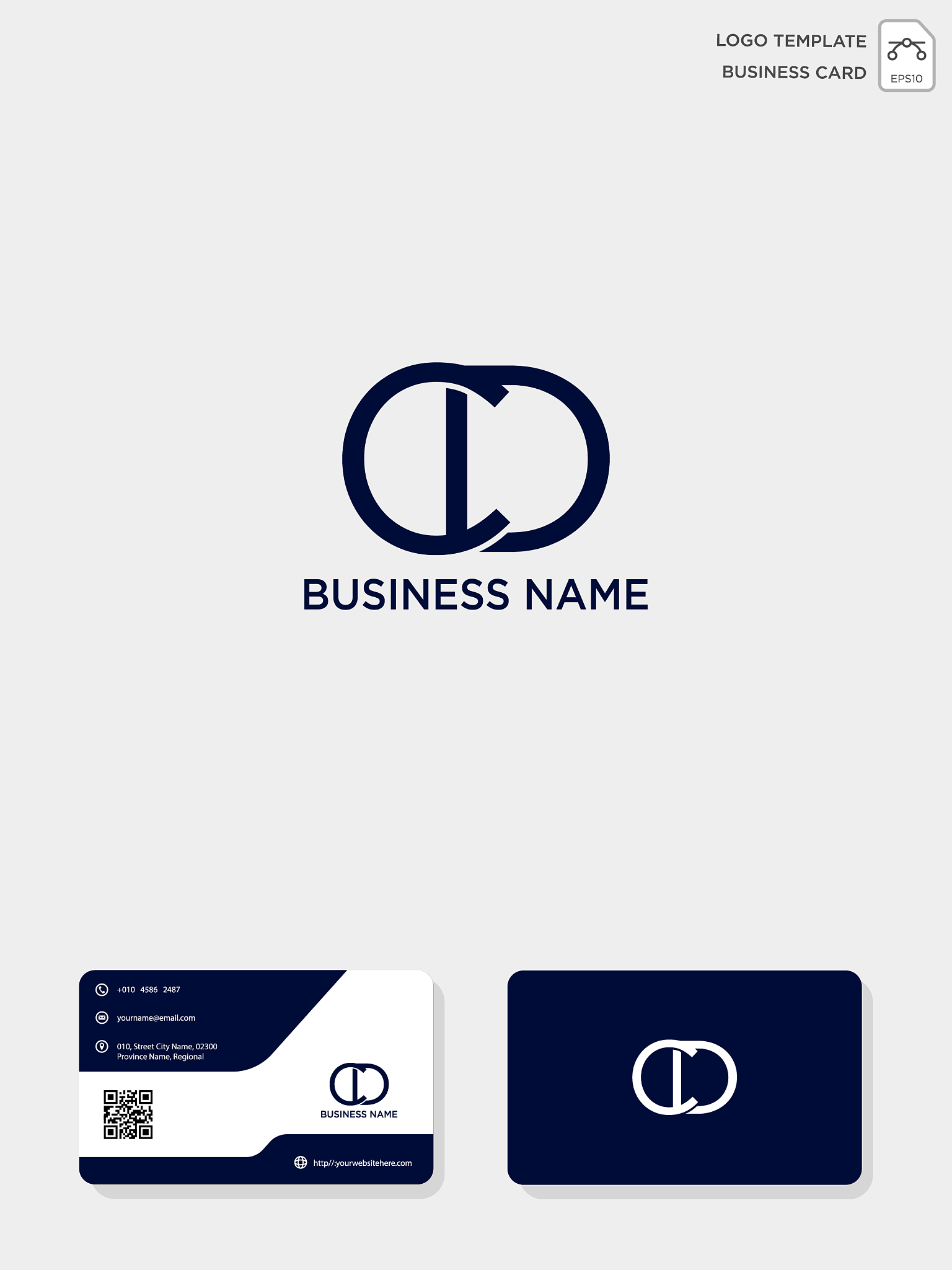initial cd or dc creative logo template and
