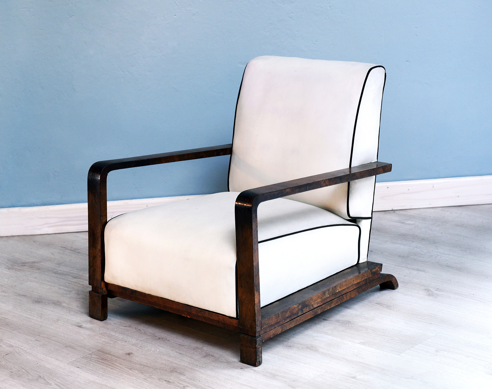 stylish white art deco chair