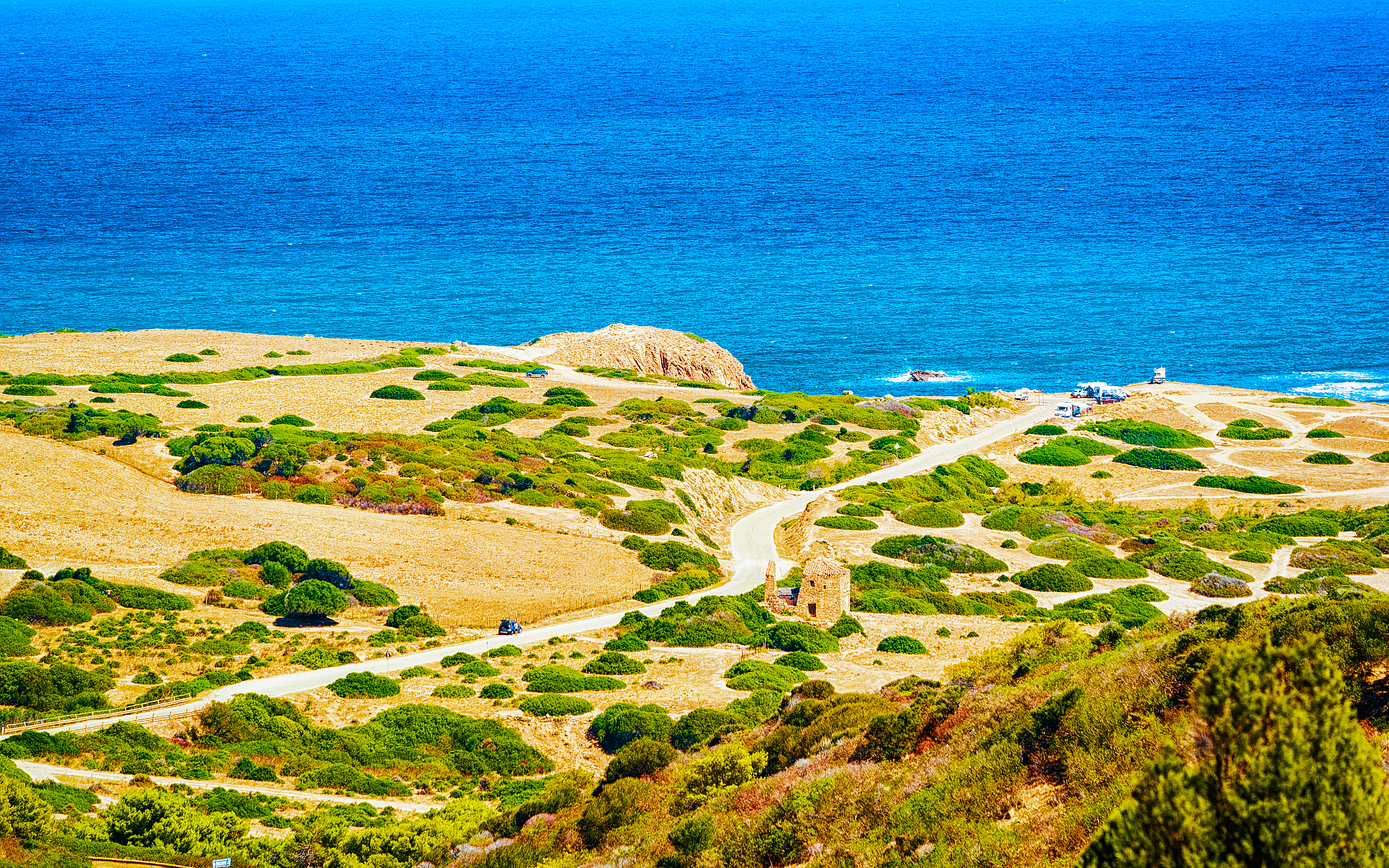 capo pecora resort and mediterranean sea sardinia italy reflex