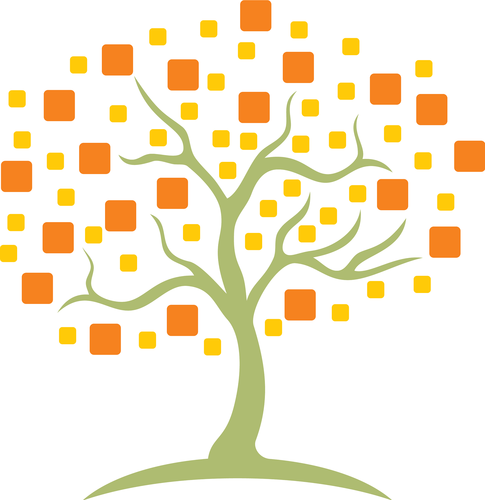 abstract tree technology data logo
