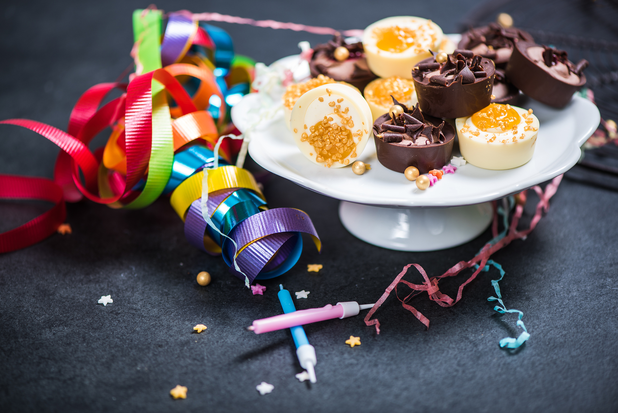 sweet party food, belgian chocolates