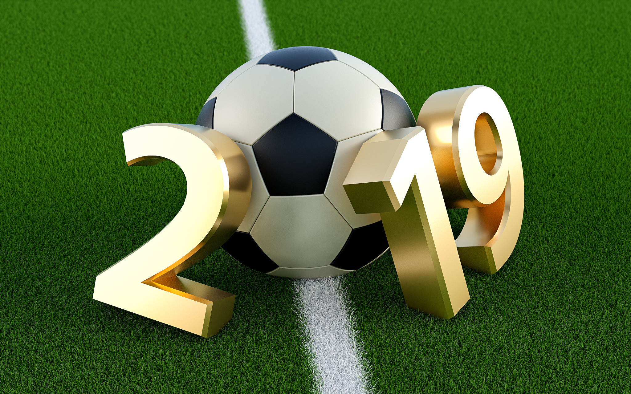 soccer 2019 - a soccer ball representing the 0 in 2019