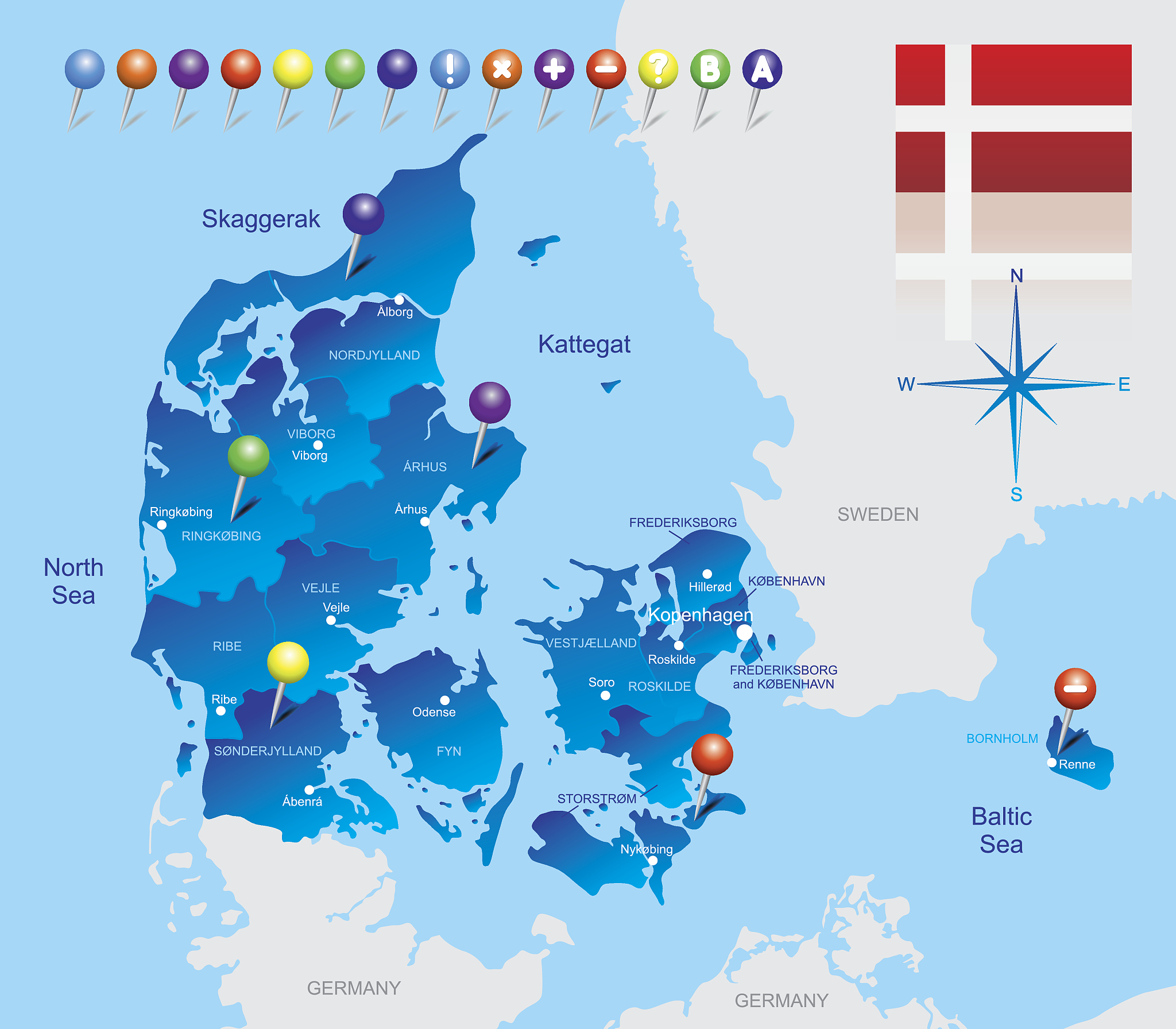 map of denmark