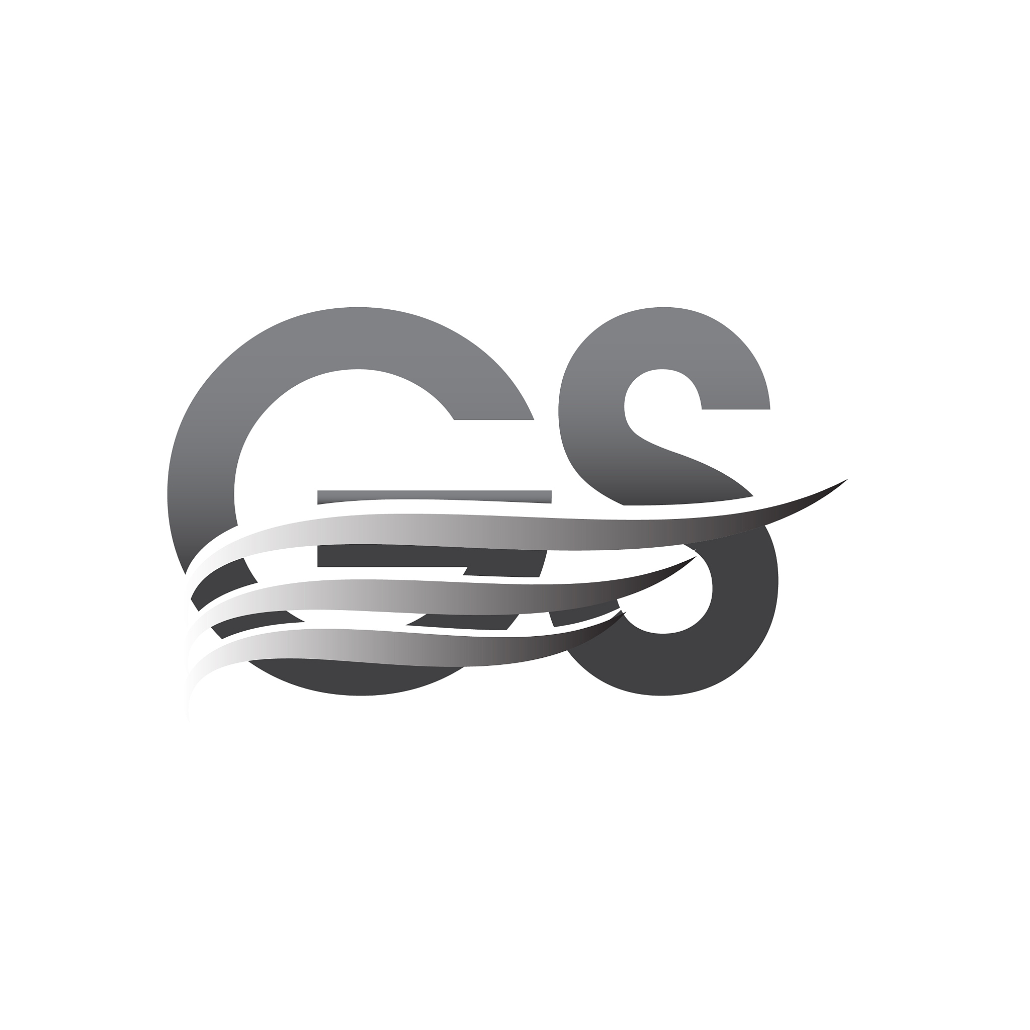 initial letter, grey color vector logotype