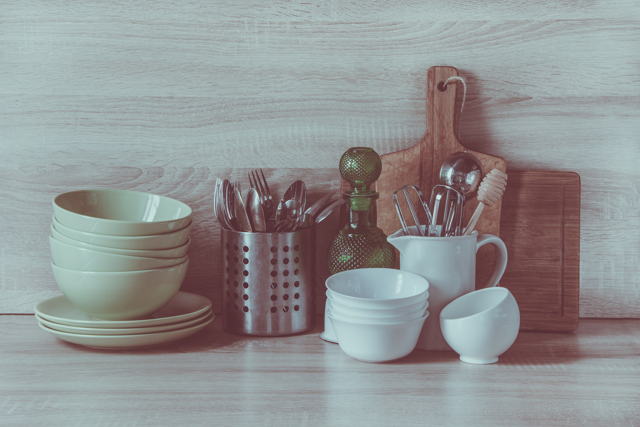 kitchen still-life as background for design. crockery, tableware