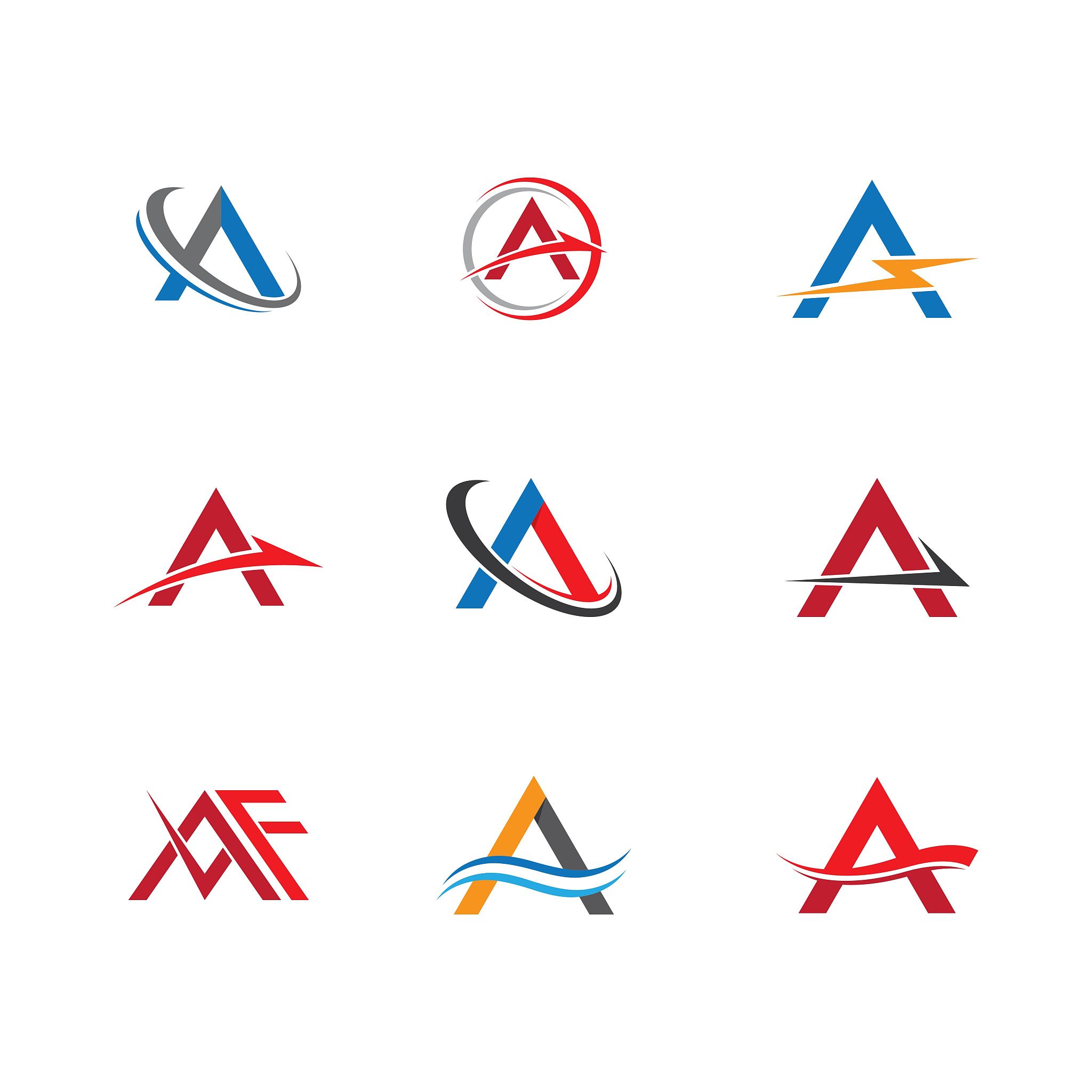 letter a symbol illustration