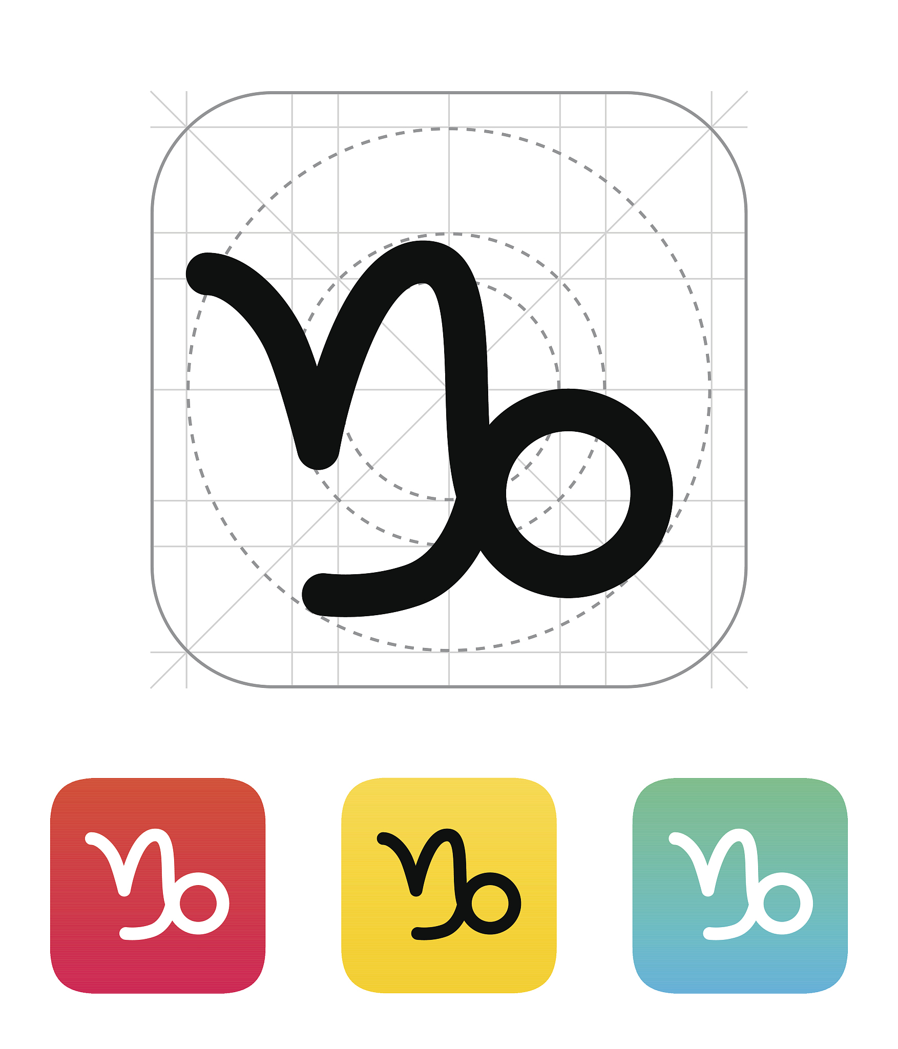 capricorn zodiac icon.