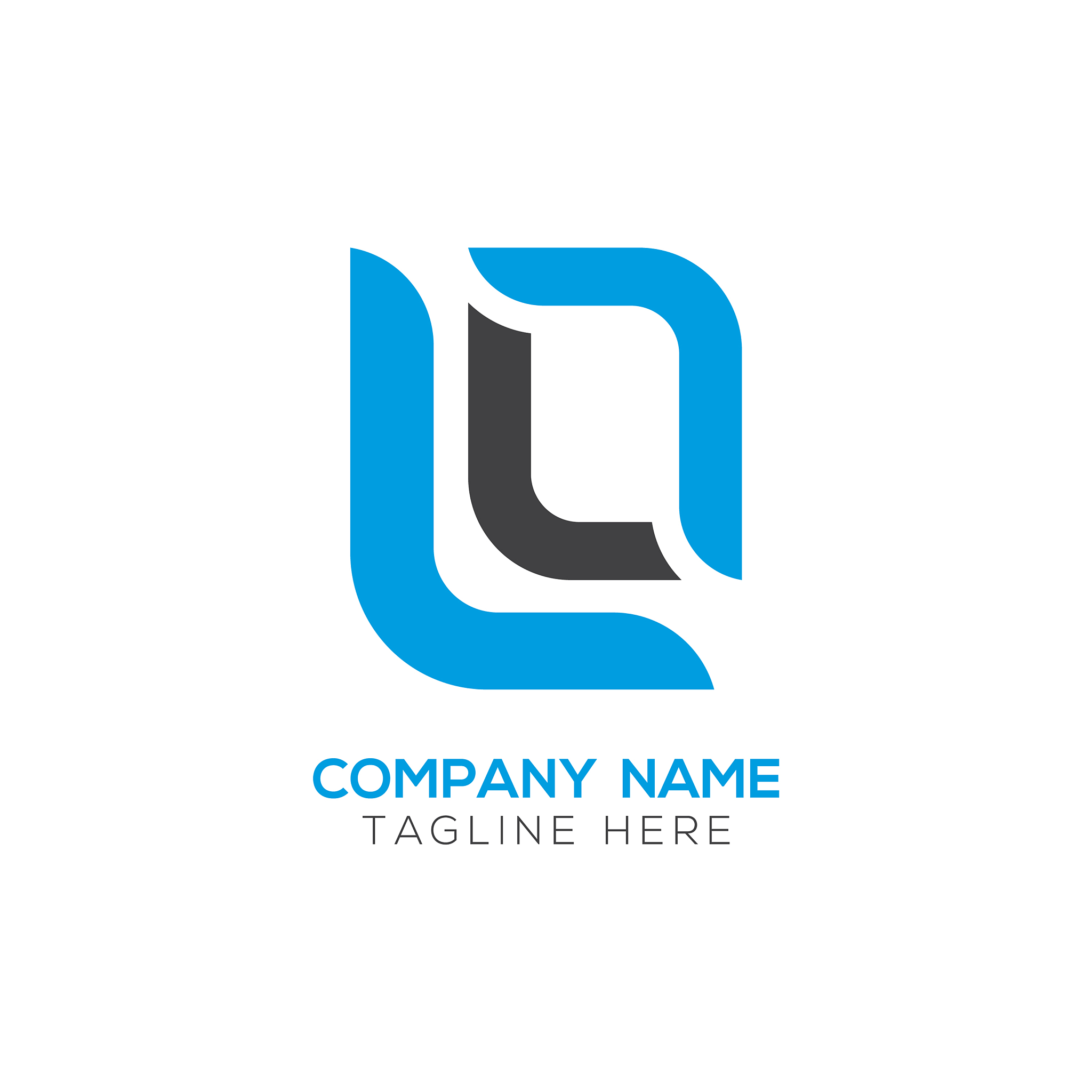 initial lo letter business logo design template