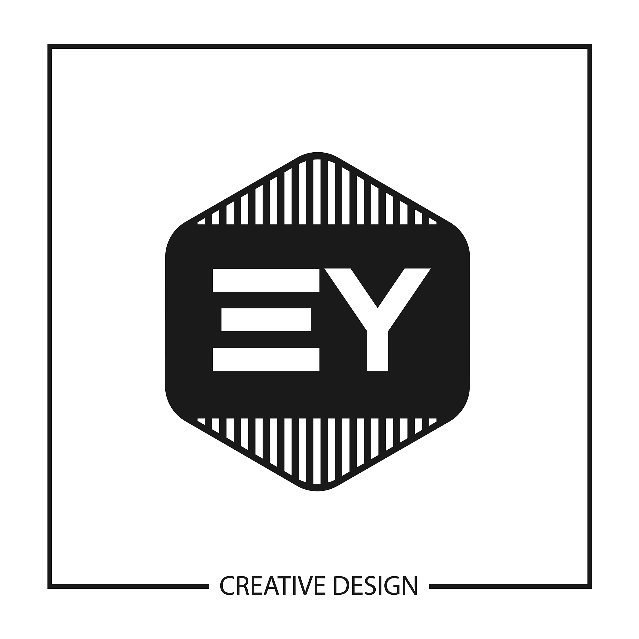 initial letter ey logo template design