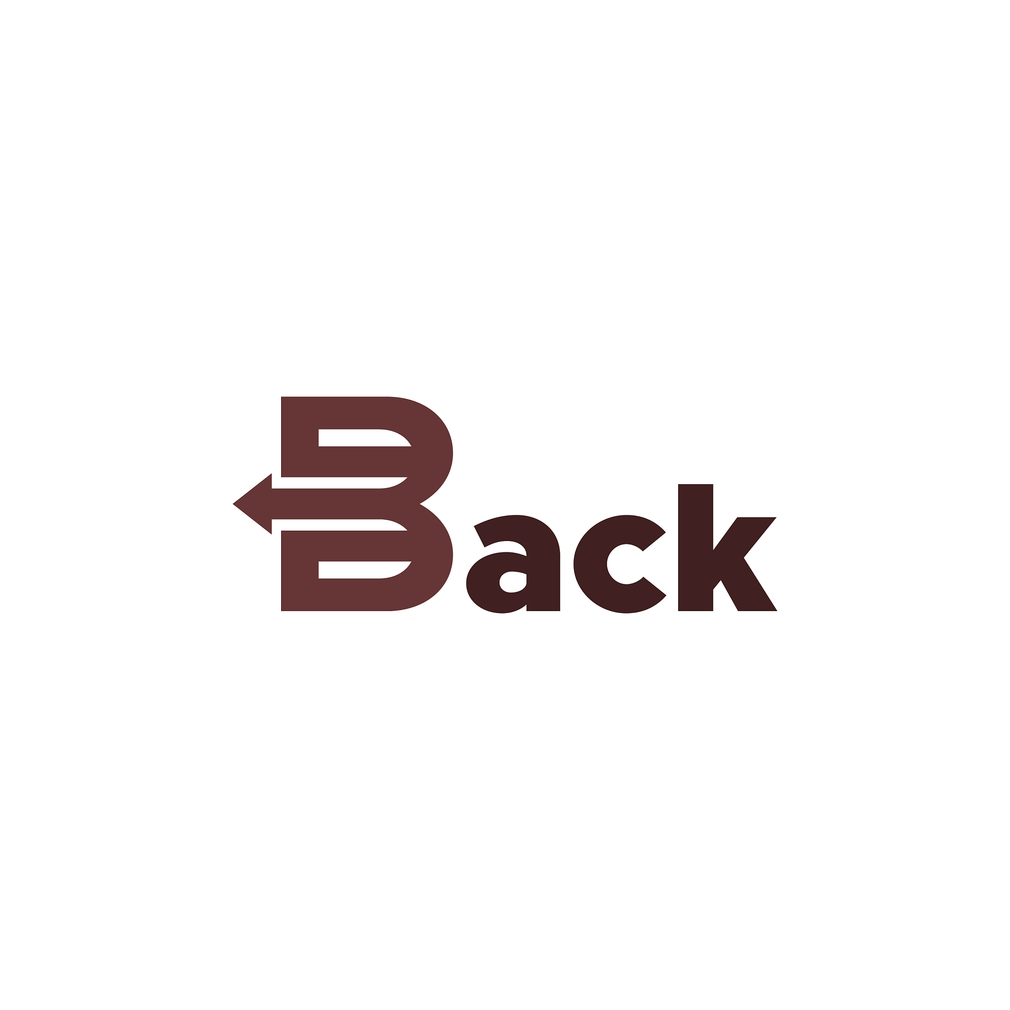 back text logo