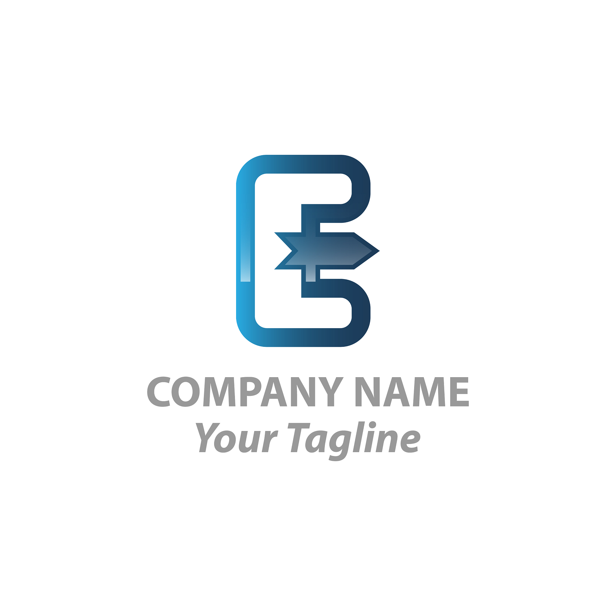 e monogram logo e letter logo design template e
