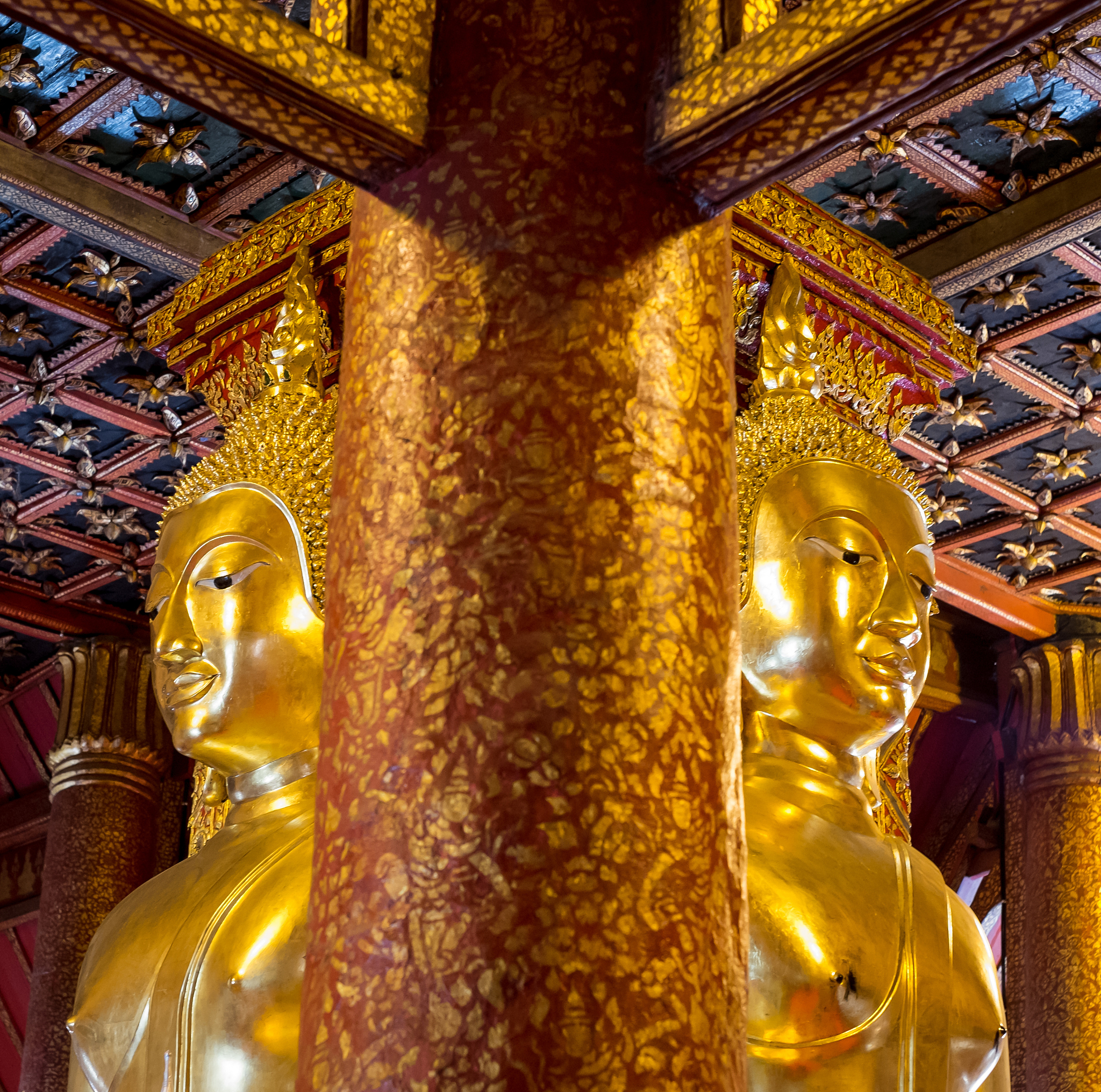 buddha in the temple phumin nan, thailand