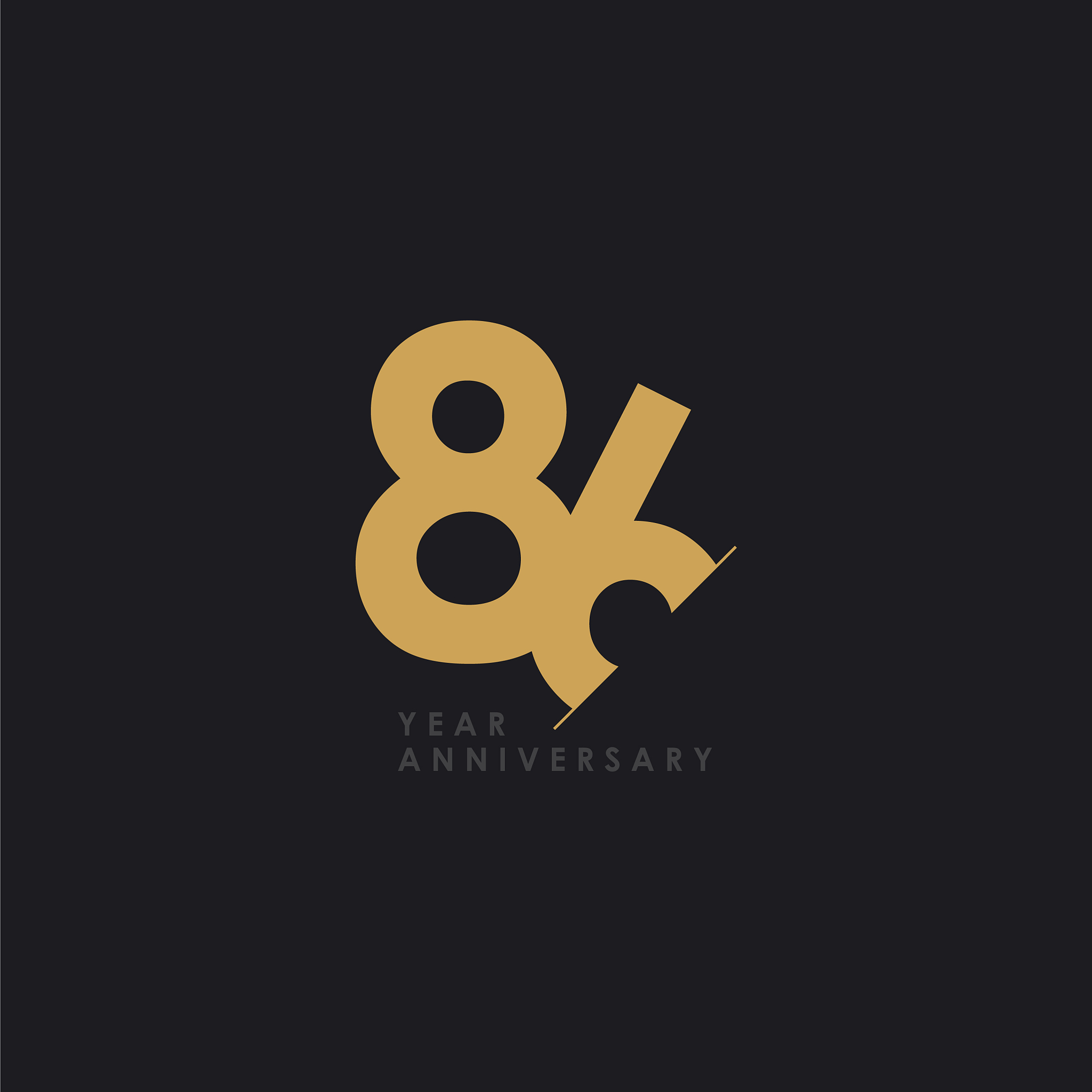 86 years anniversary template design