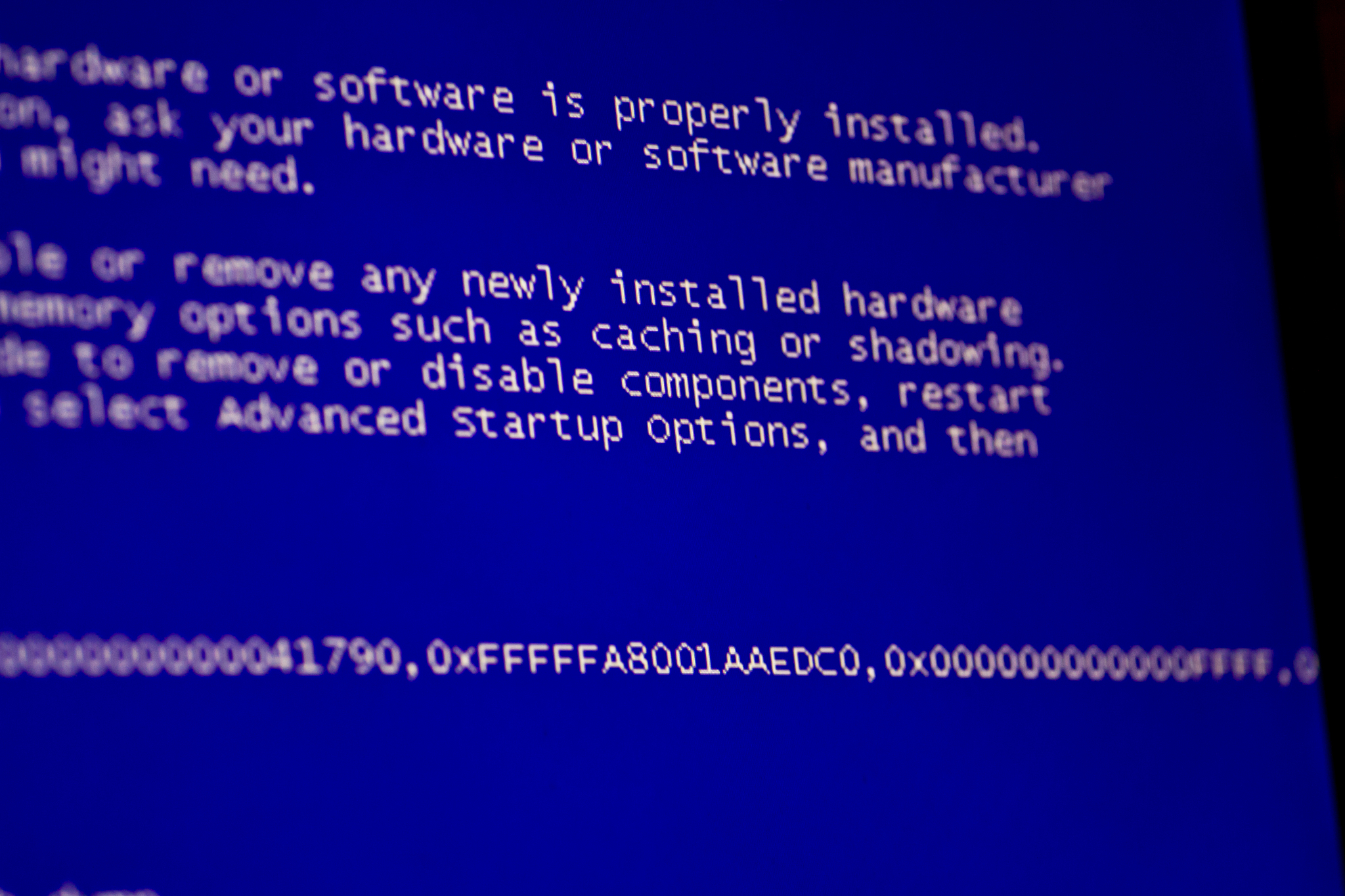 program code on monitor