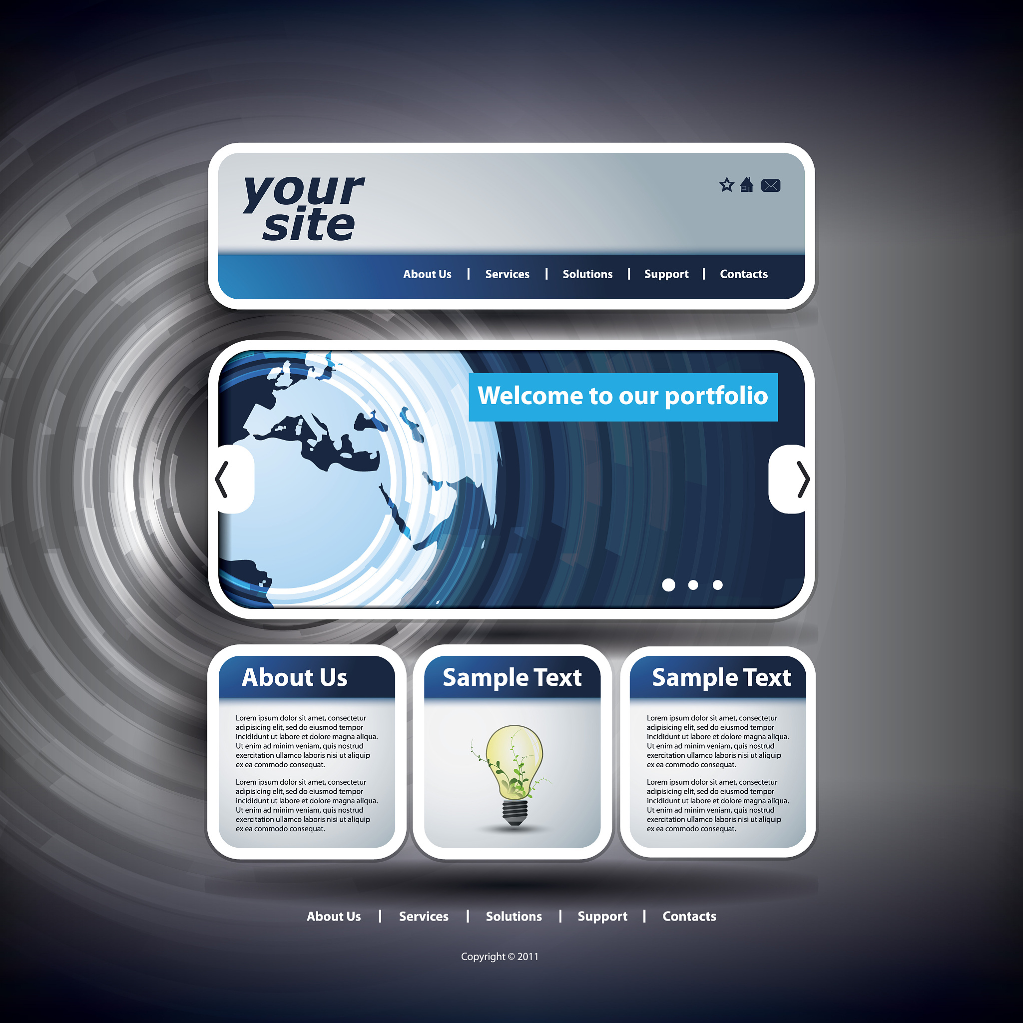 one page website template