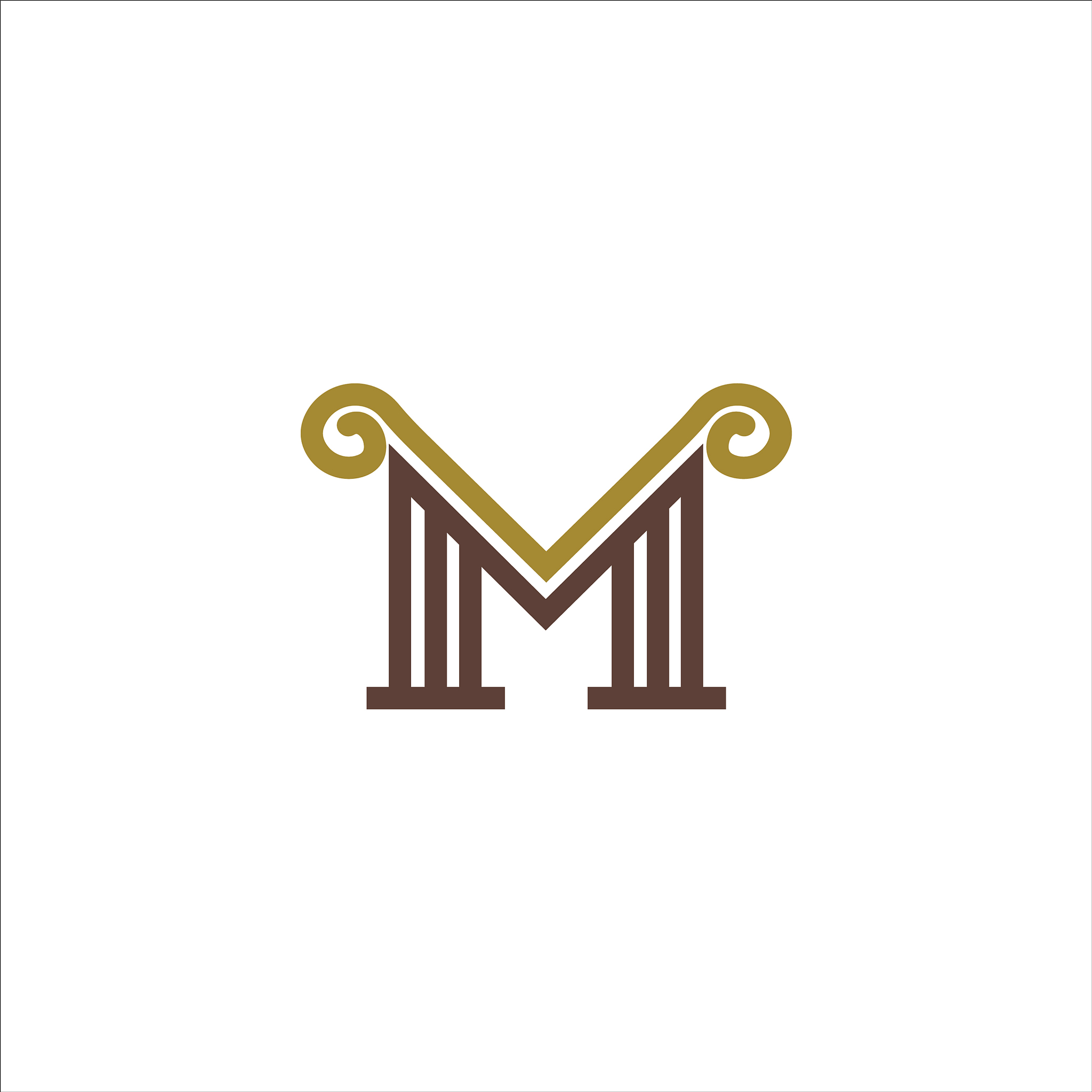 initial letter mv or vm logo design template