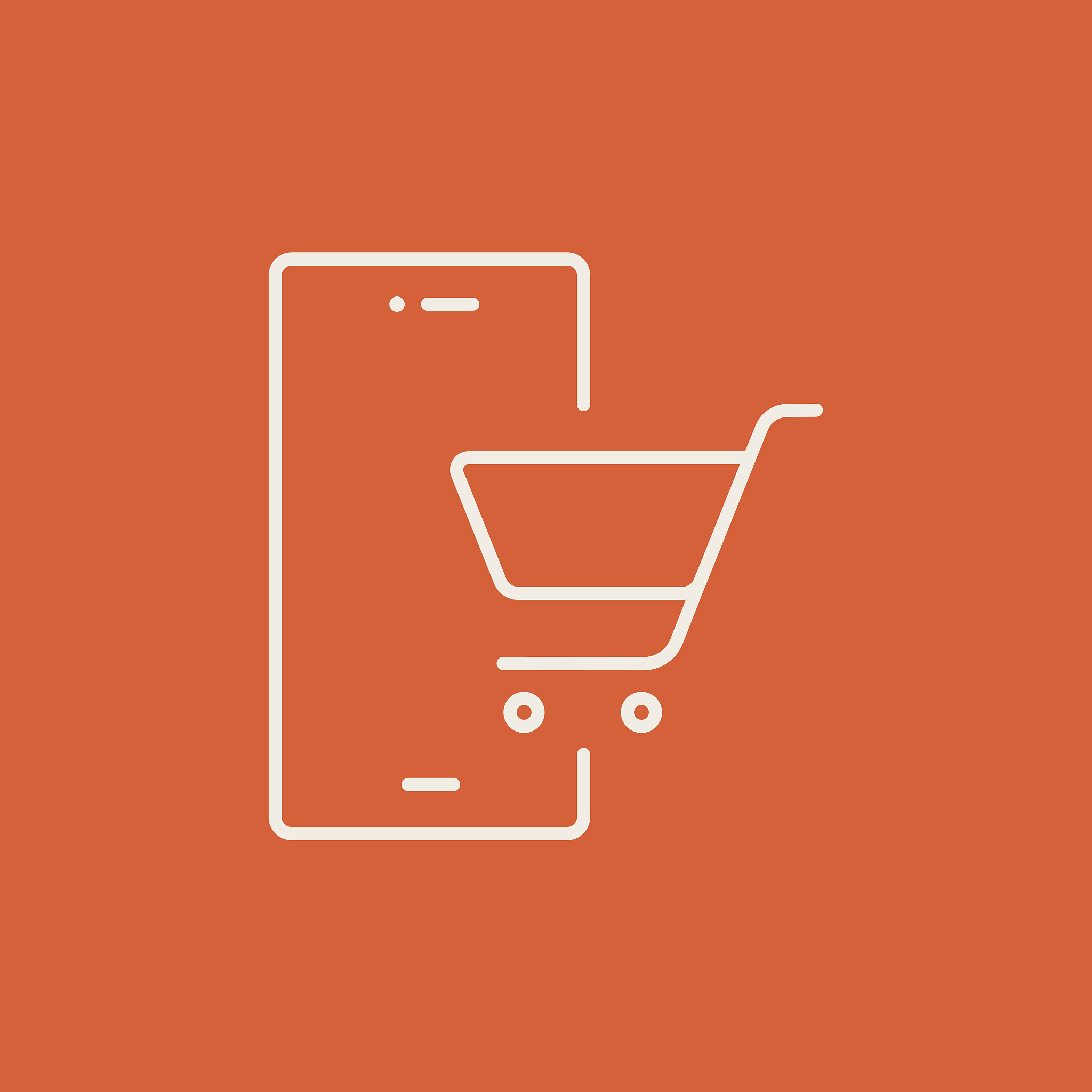 online shopping line icon