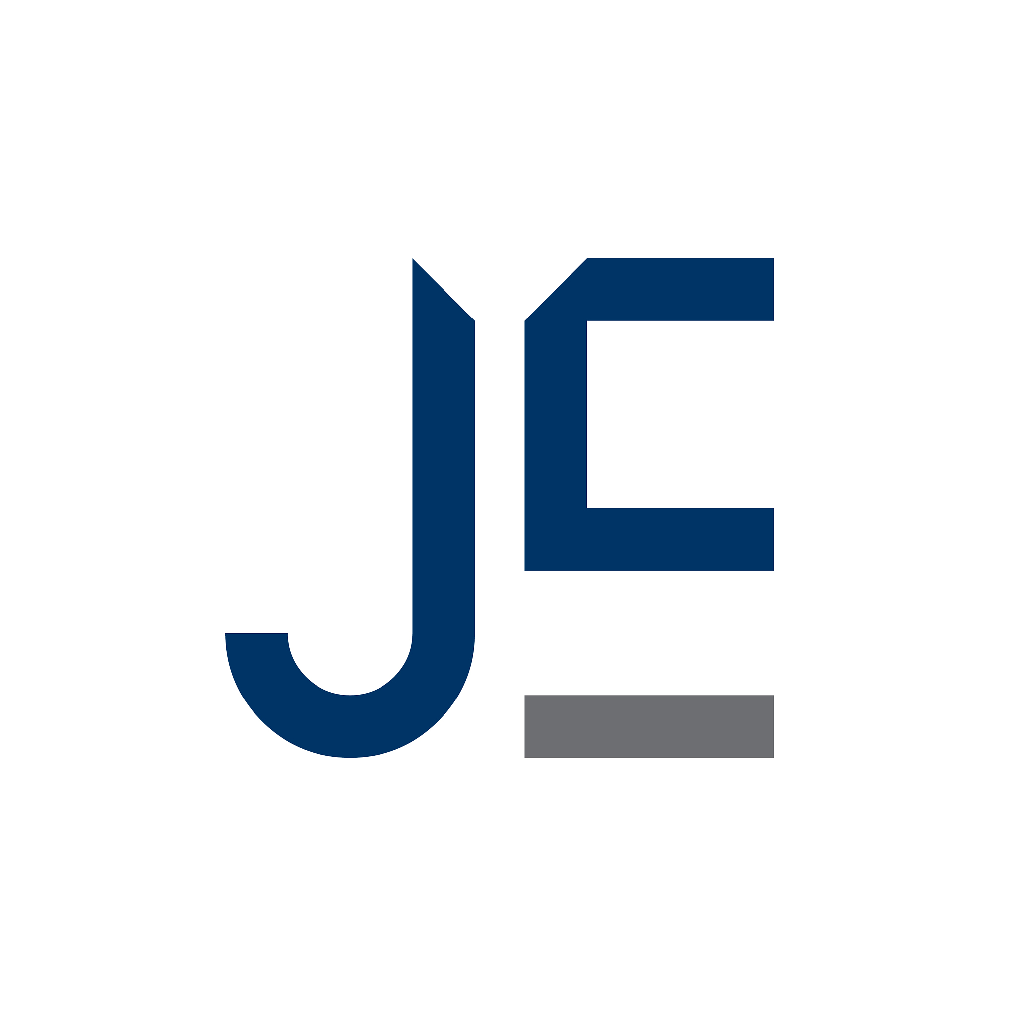 creative letter je logo design template initial