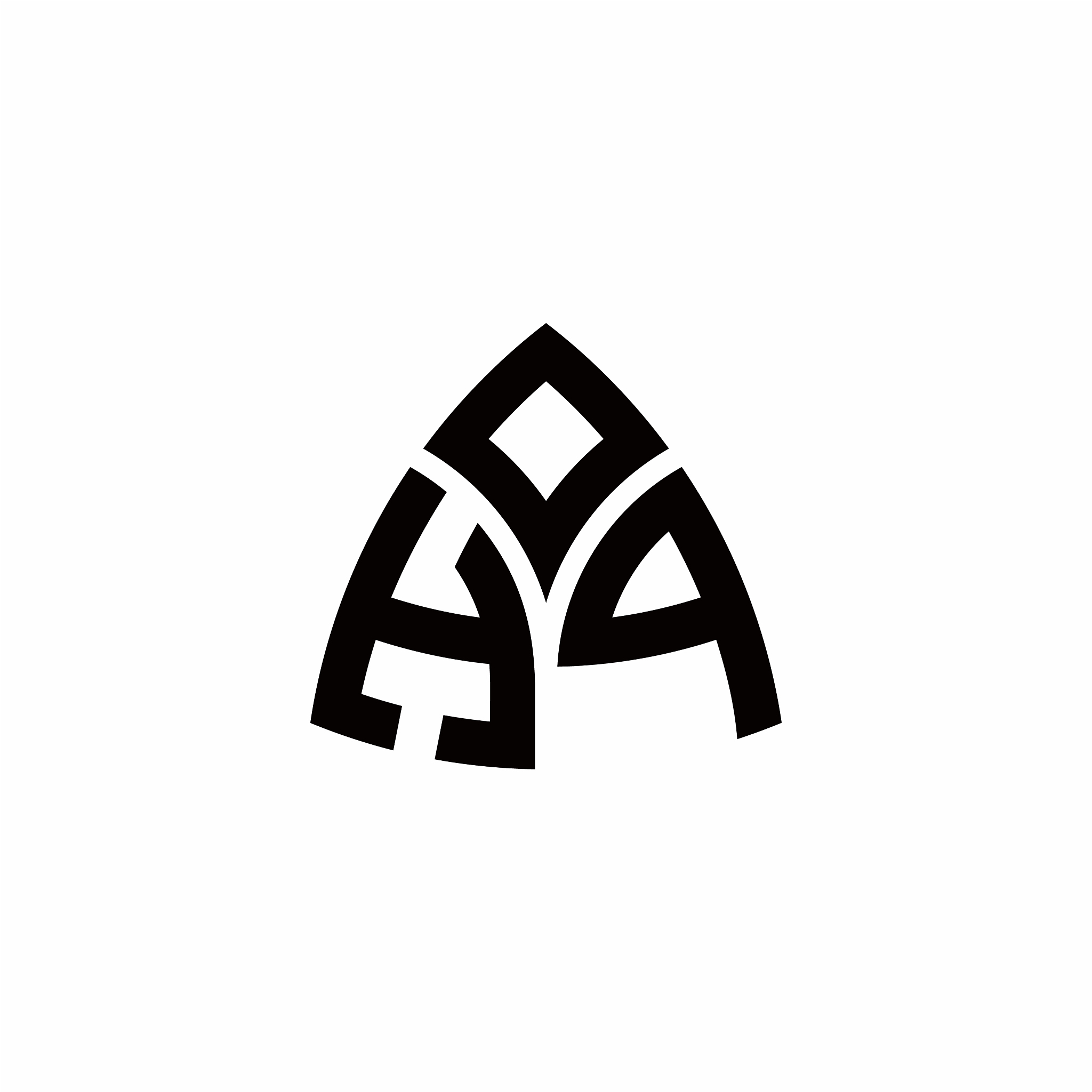 hp monogram logo with modern triangle style