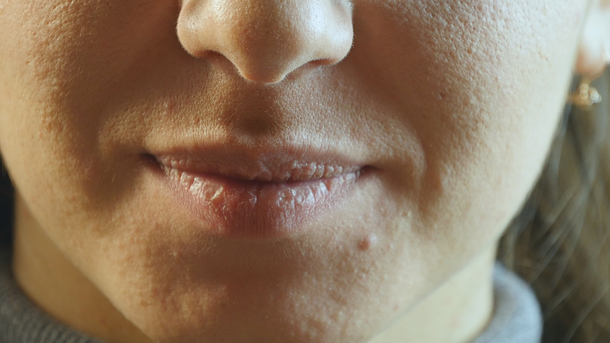 close-up of a woman smiling