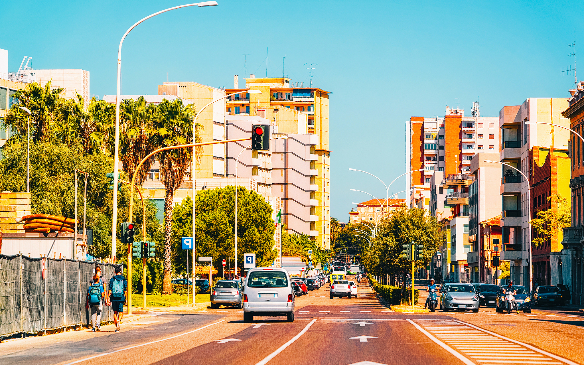 cagliary road and architecture in sardinia italy reflex