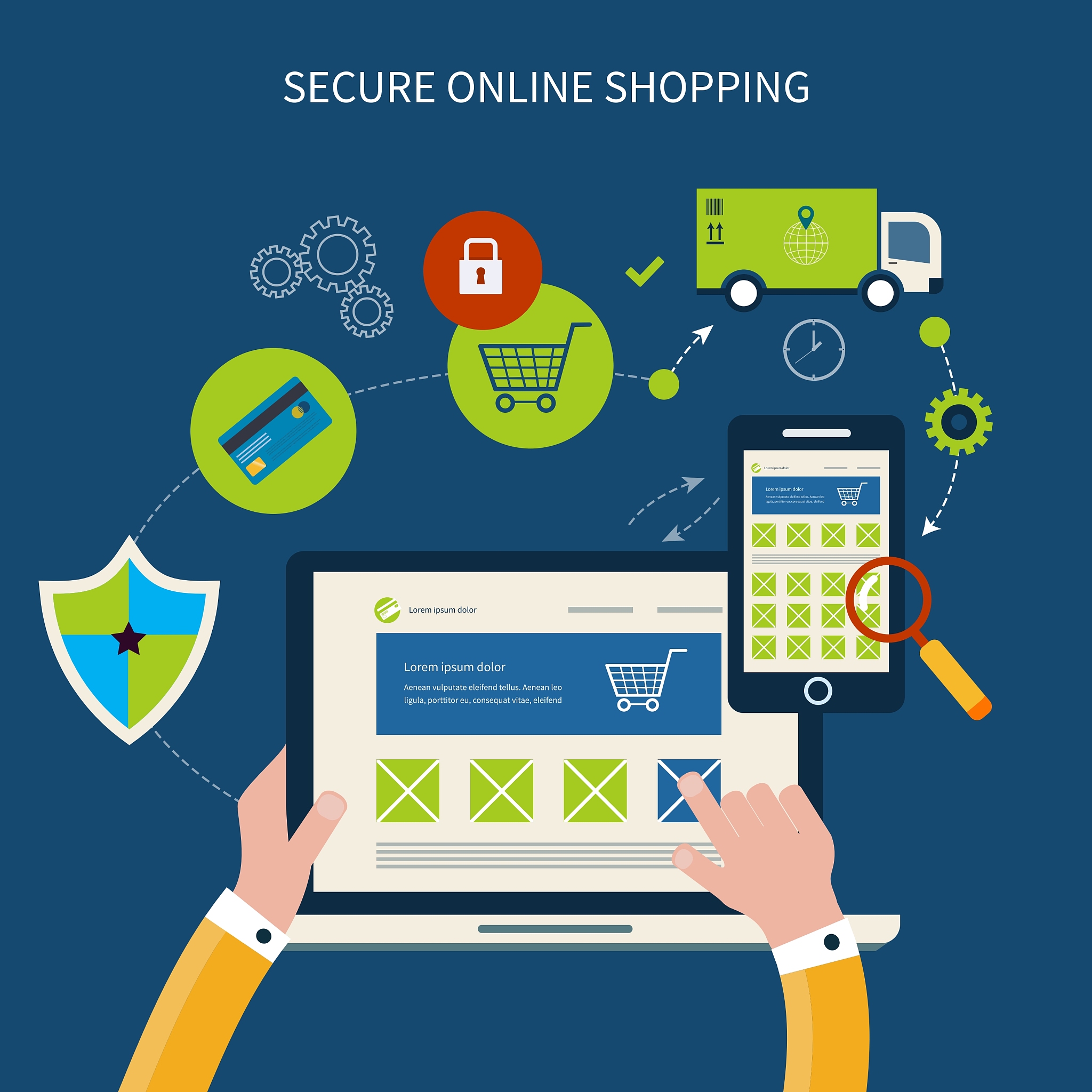 icons for mobile marketing and security online