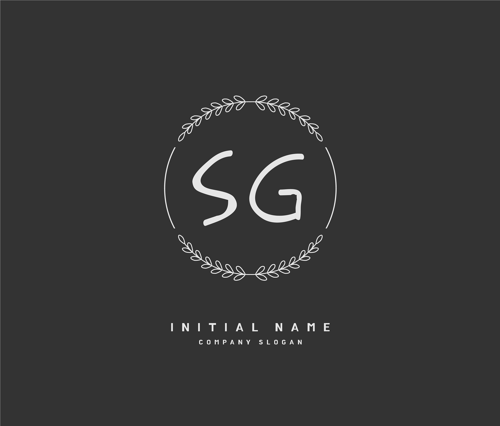 s g sg beauty initial logo handwriting logo of