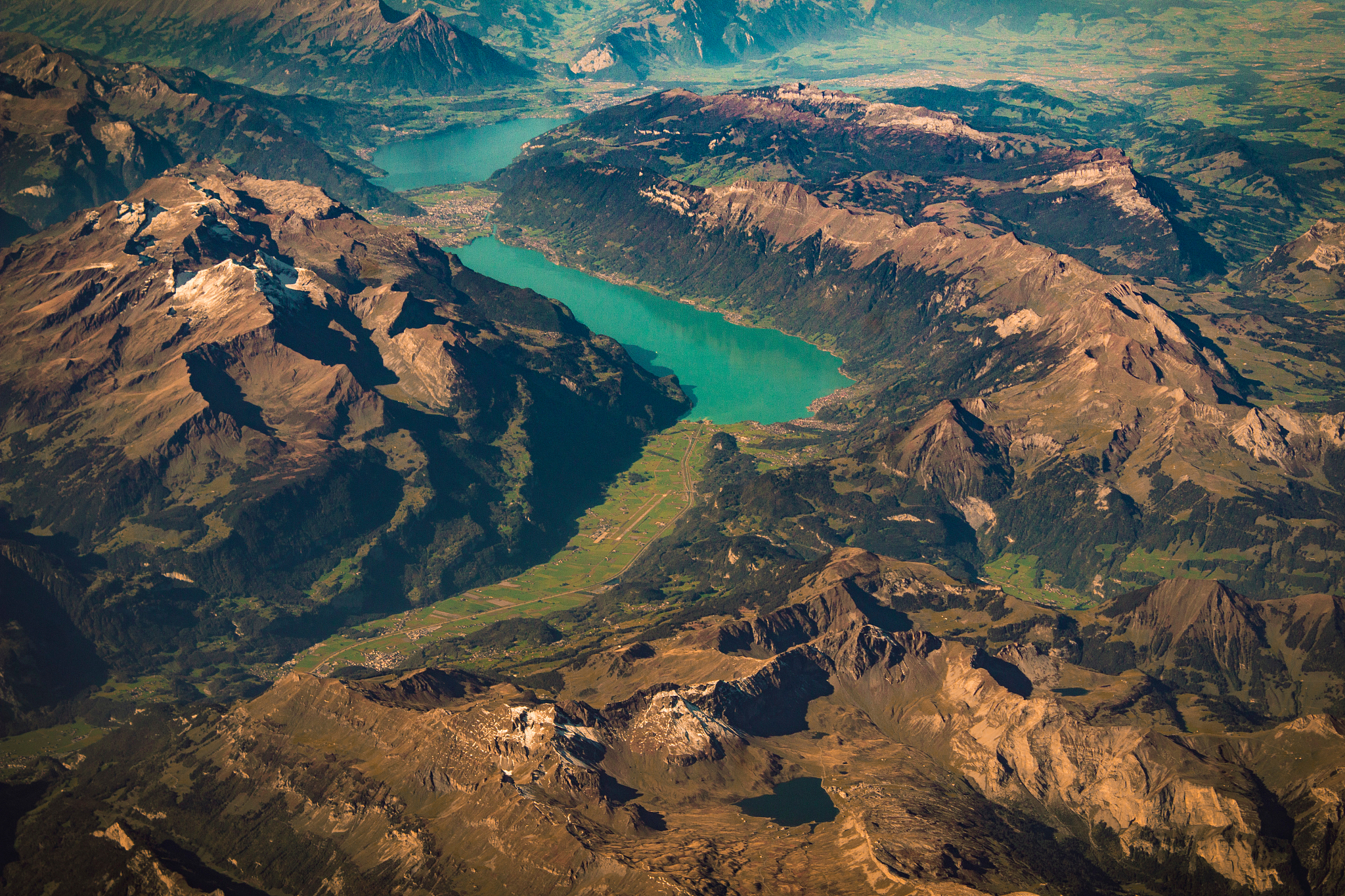 high angle view of land