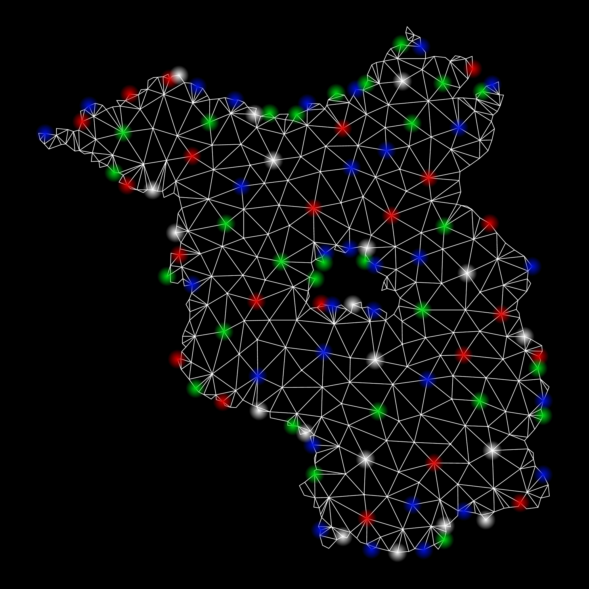 bright mesh wire frame brandenburg land map with
