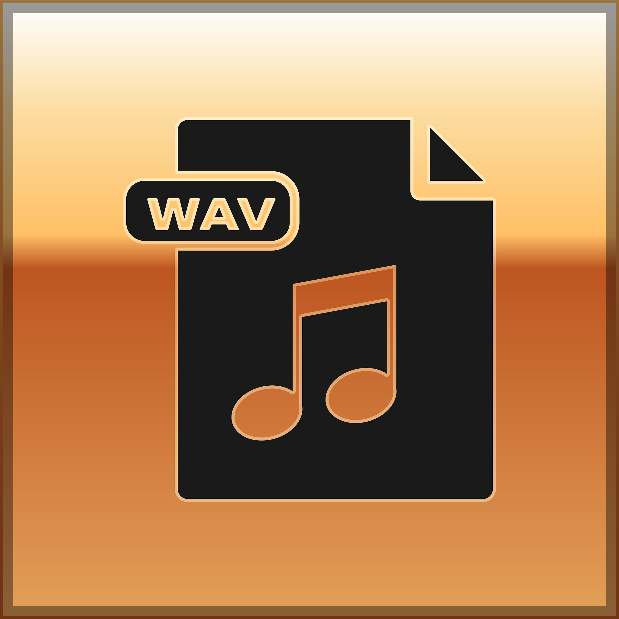 black wav file document download wav button icon
