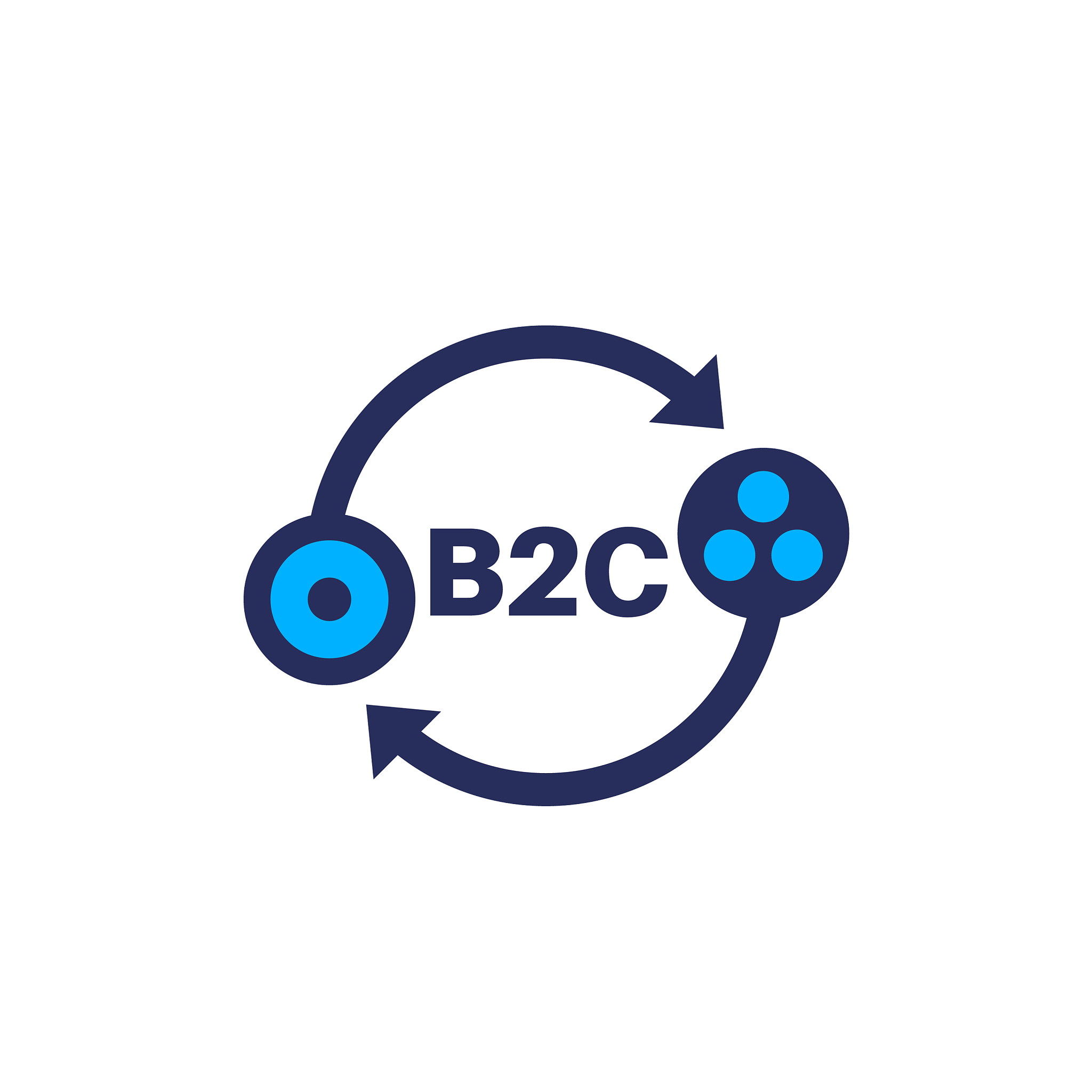 b2c icon on white