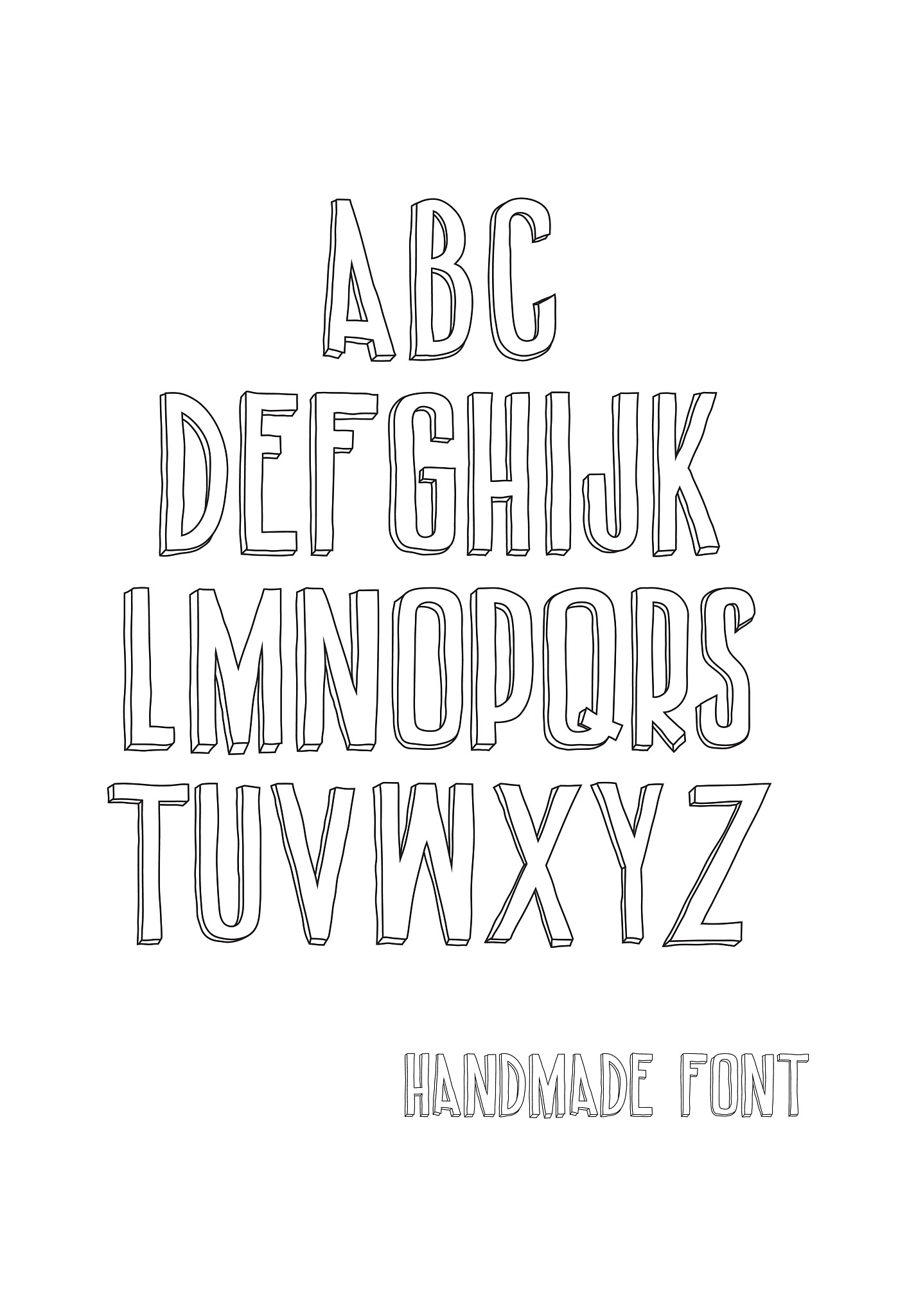 letters of the alphabet written with a hand