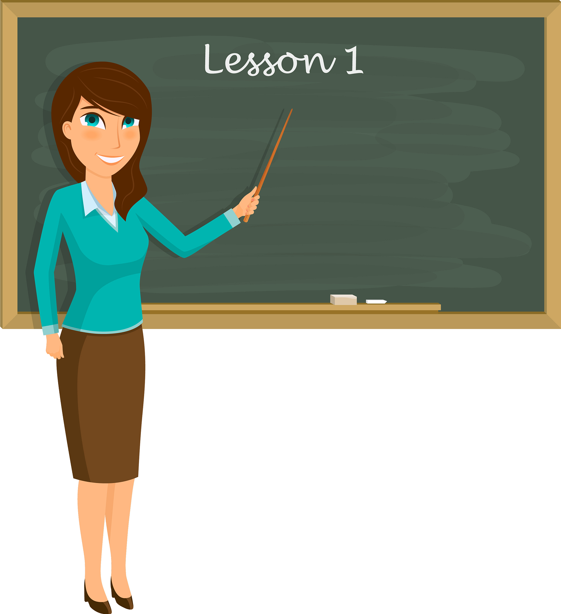 teacher on lesson in classroom young teacher with