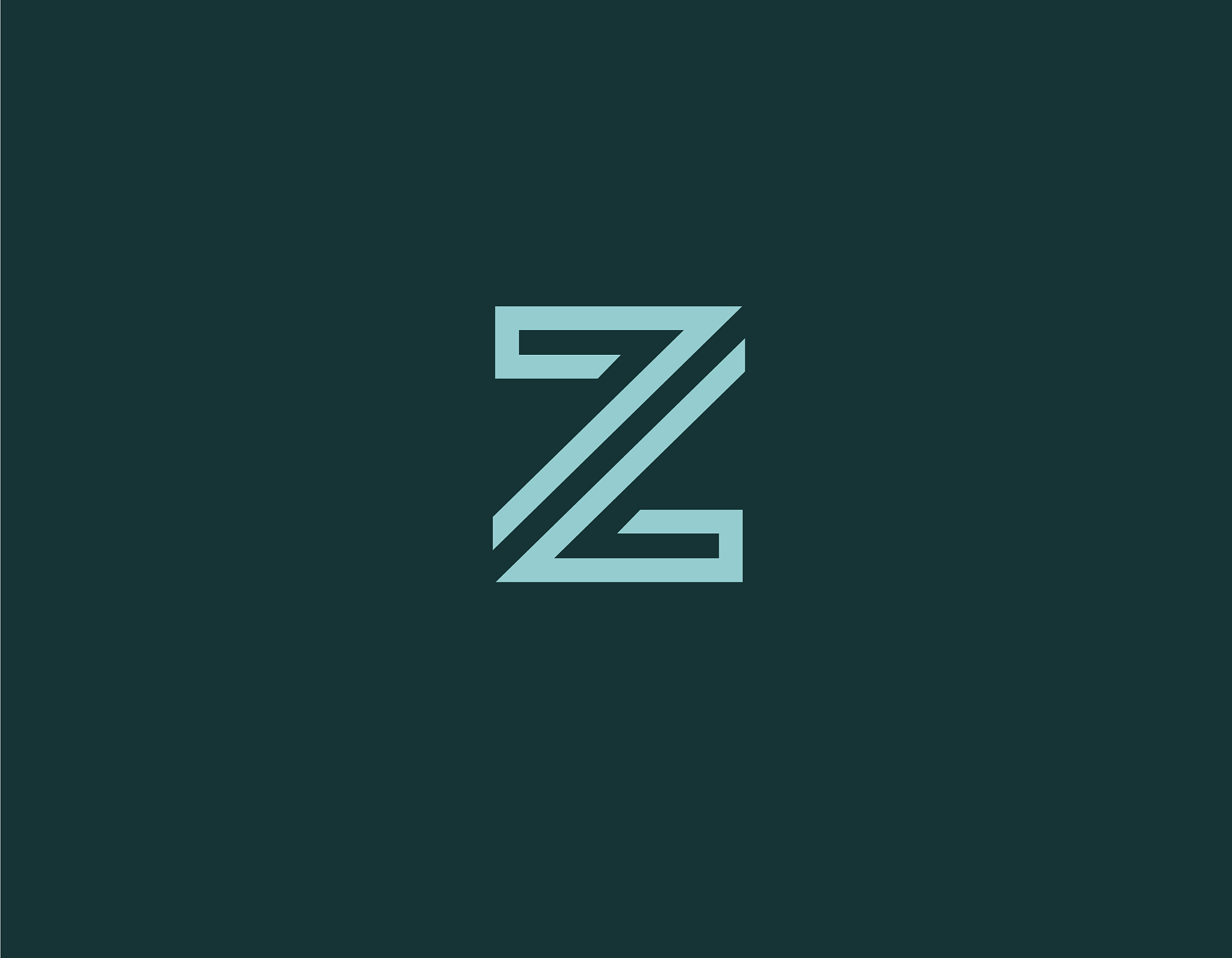 creative linear blue logo letter z sign for