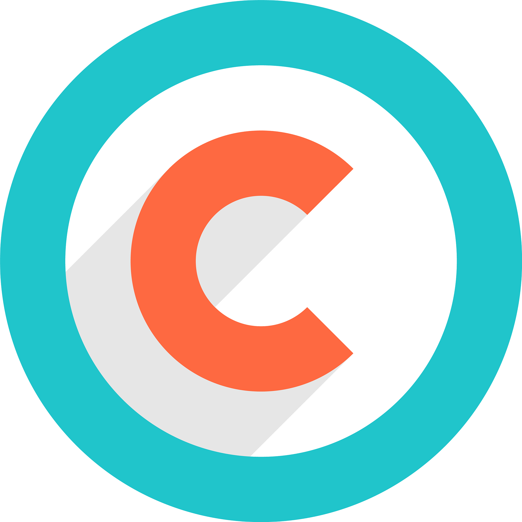 copyright symbol or copyright sign in flat style