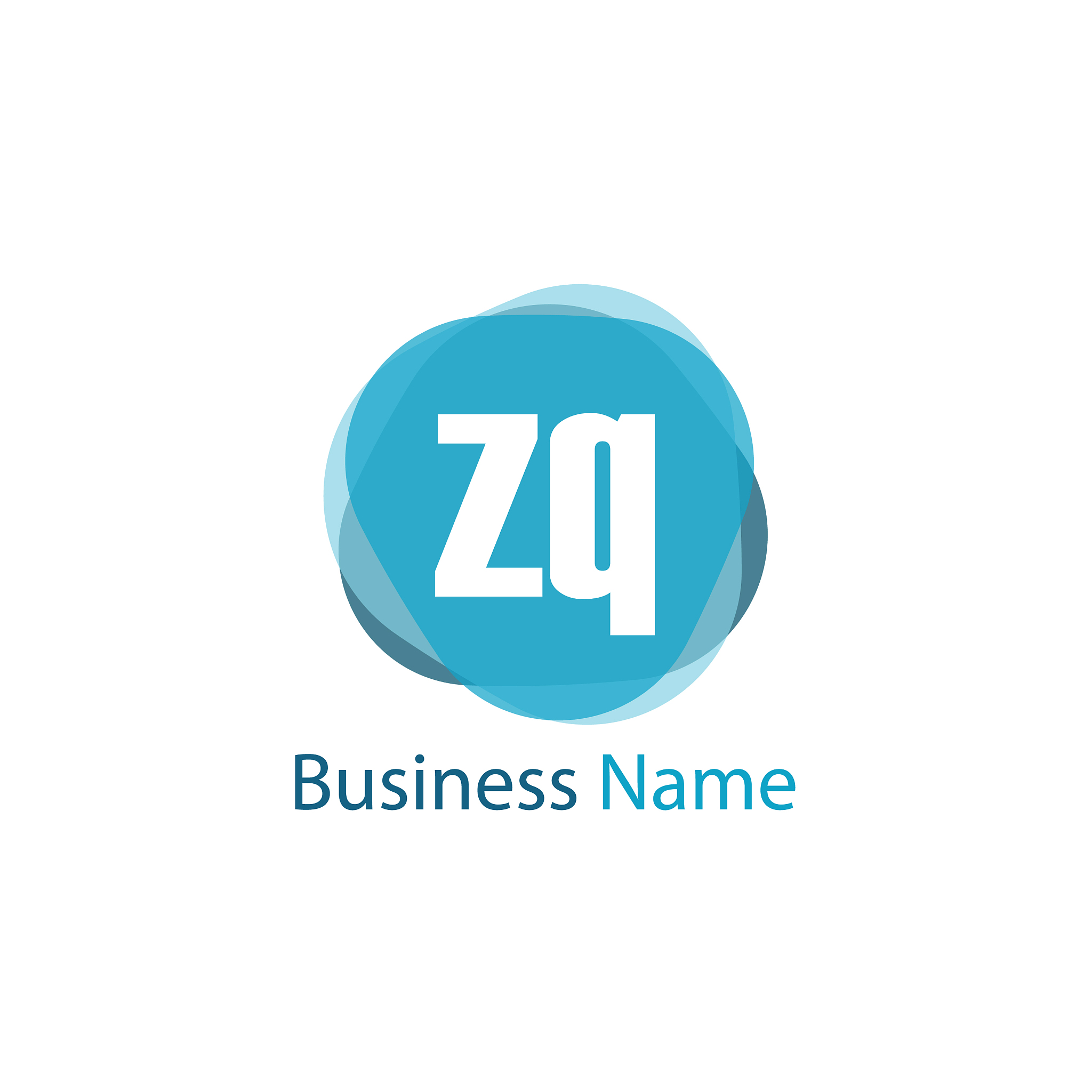 initial letter zq logo template design