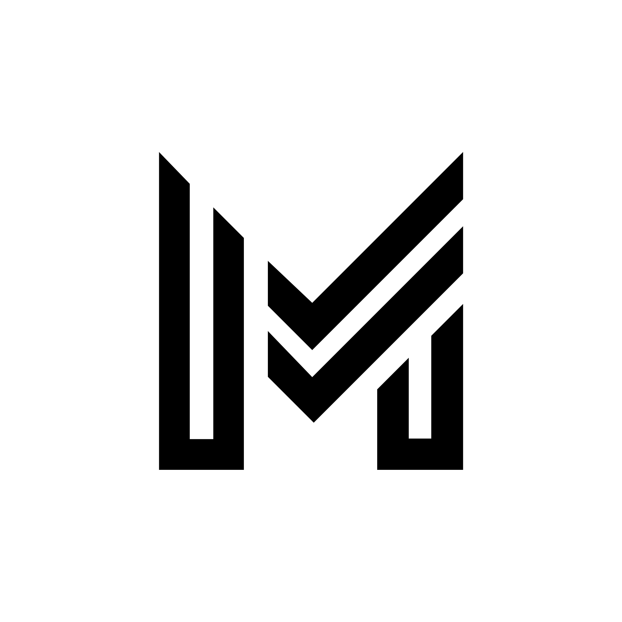 letter m line logo design unique modern creative