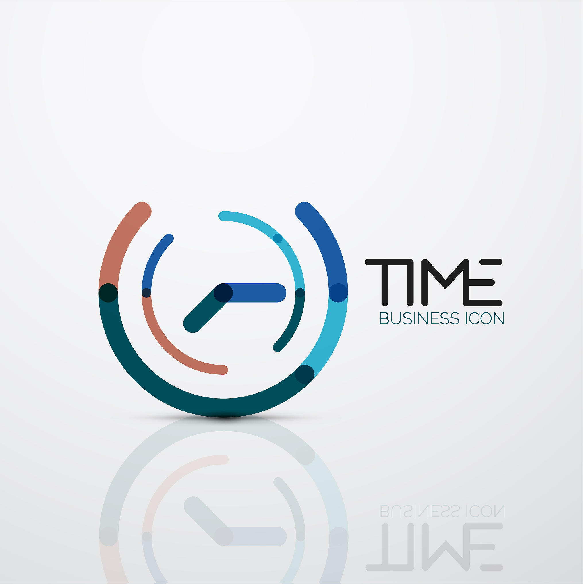 abstract logo idea time concept or clock