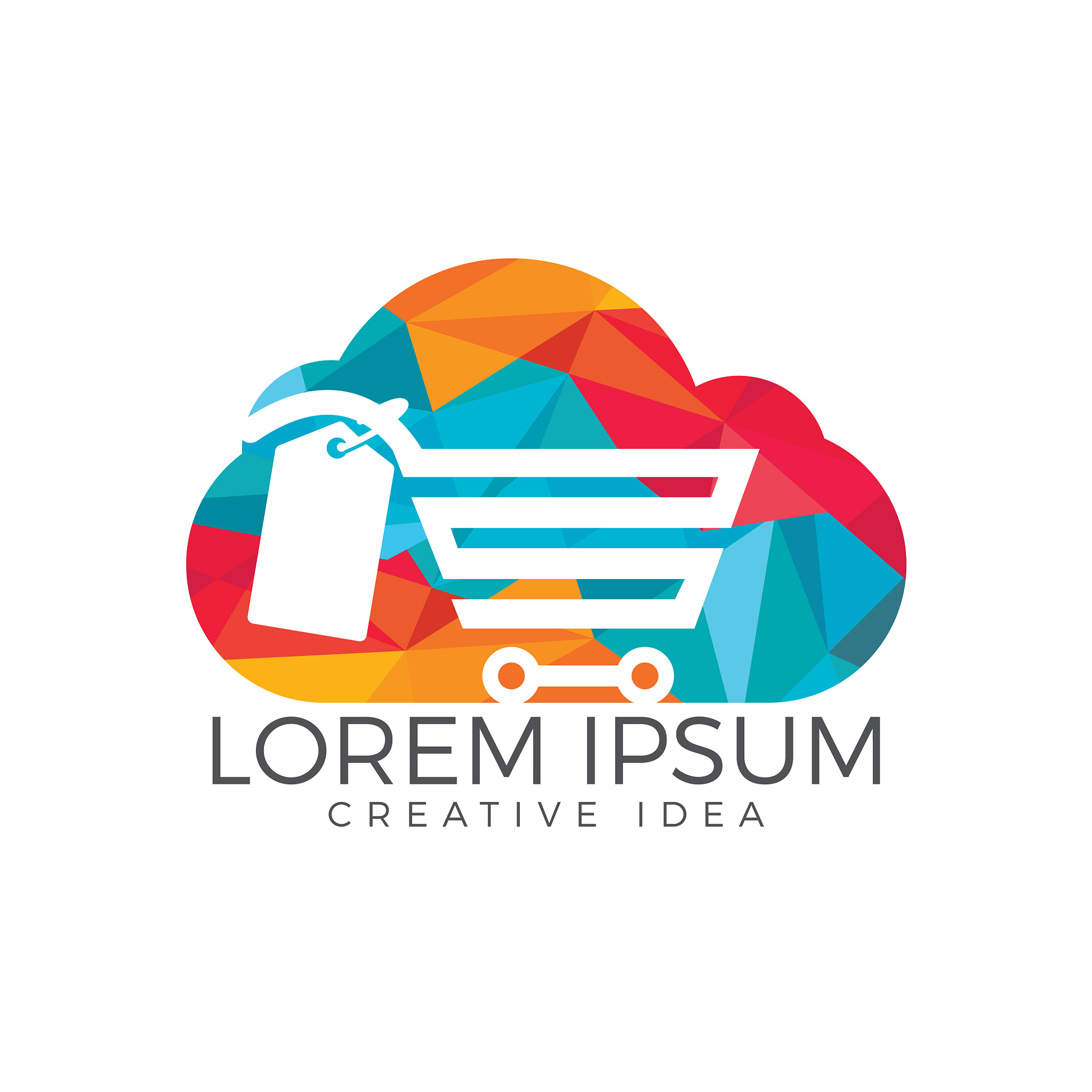 cloud shoping vector design.