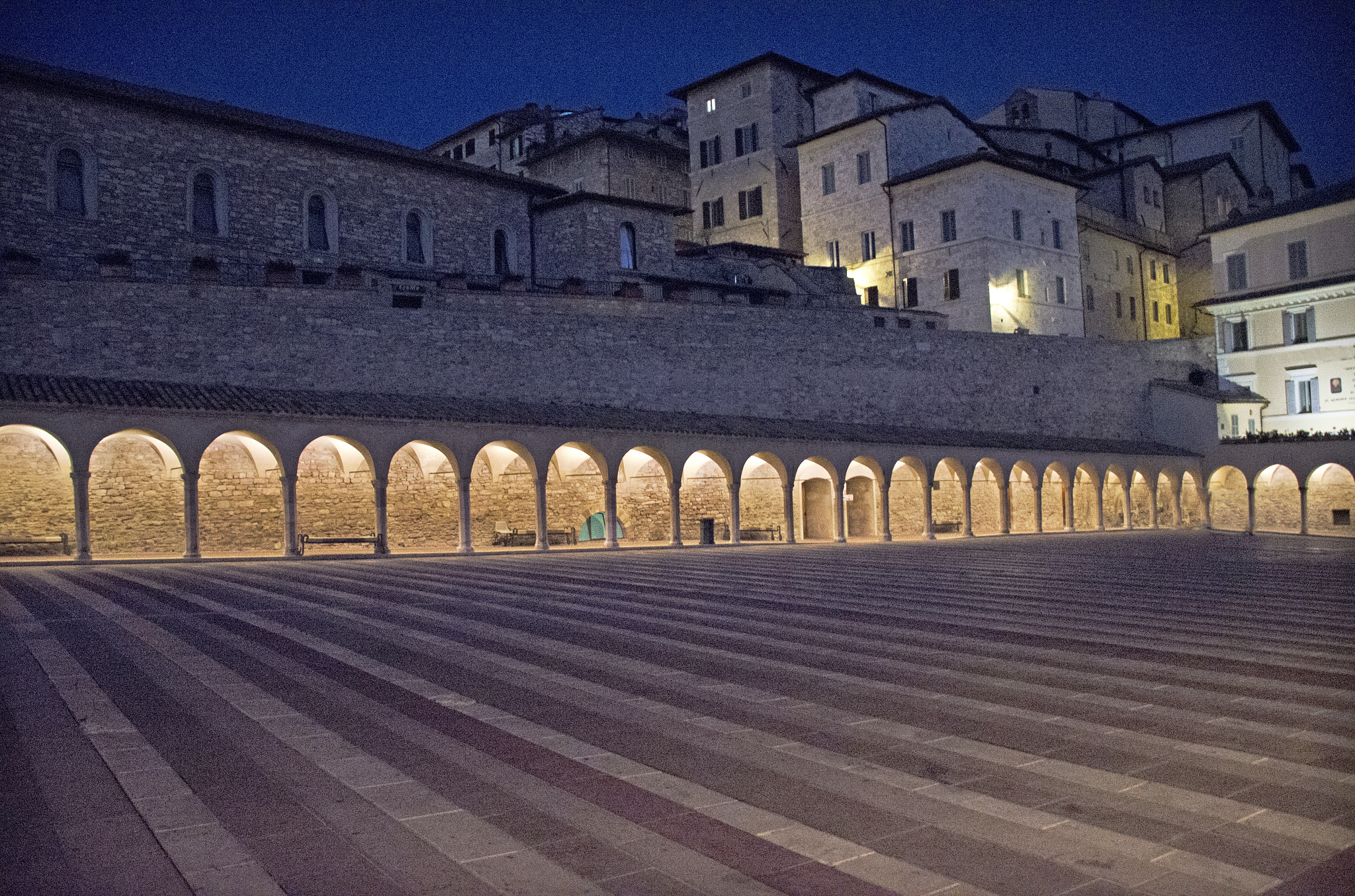 lower plaza of the basilica of saint francis assisi
