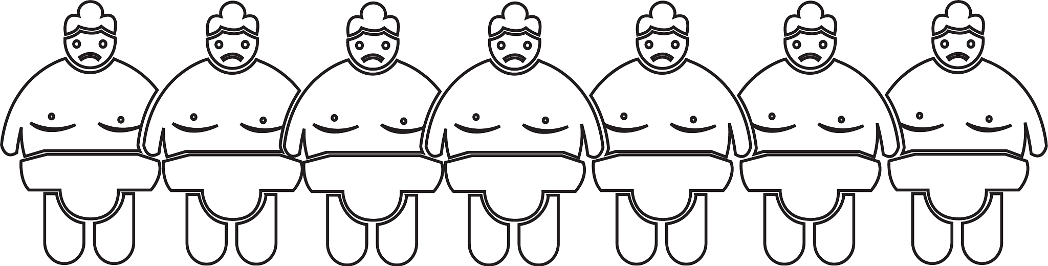 sumo wrestling people icon design