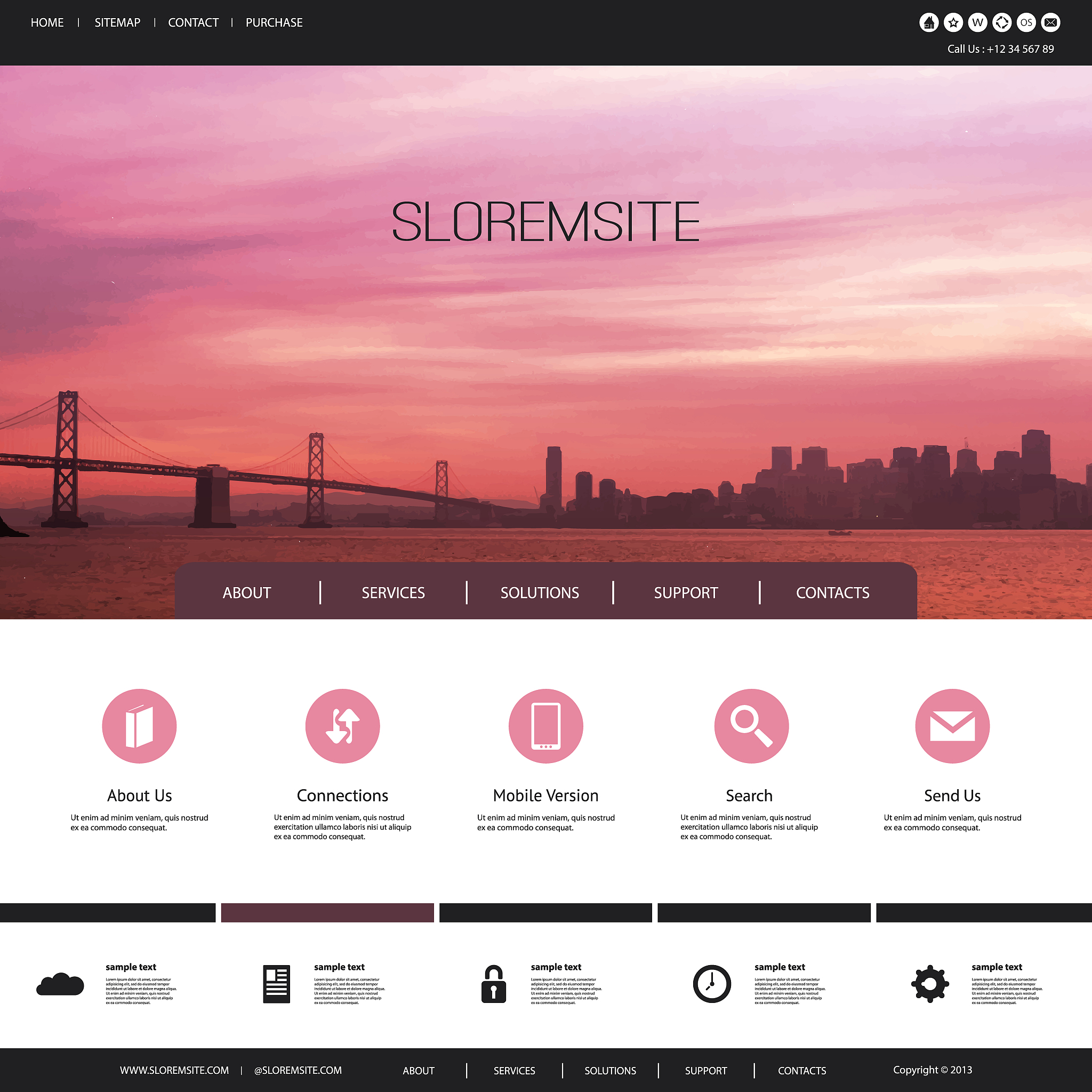 one page website template