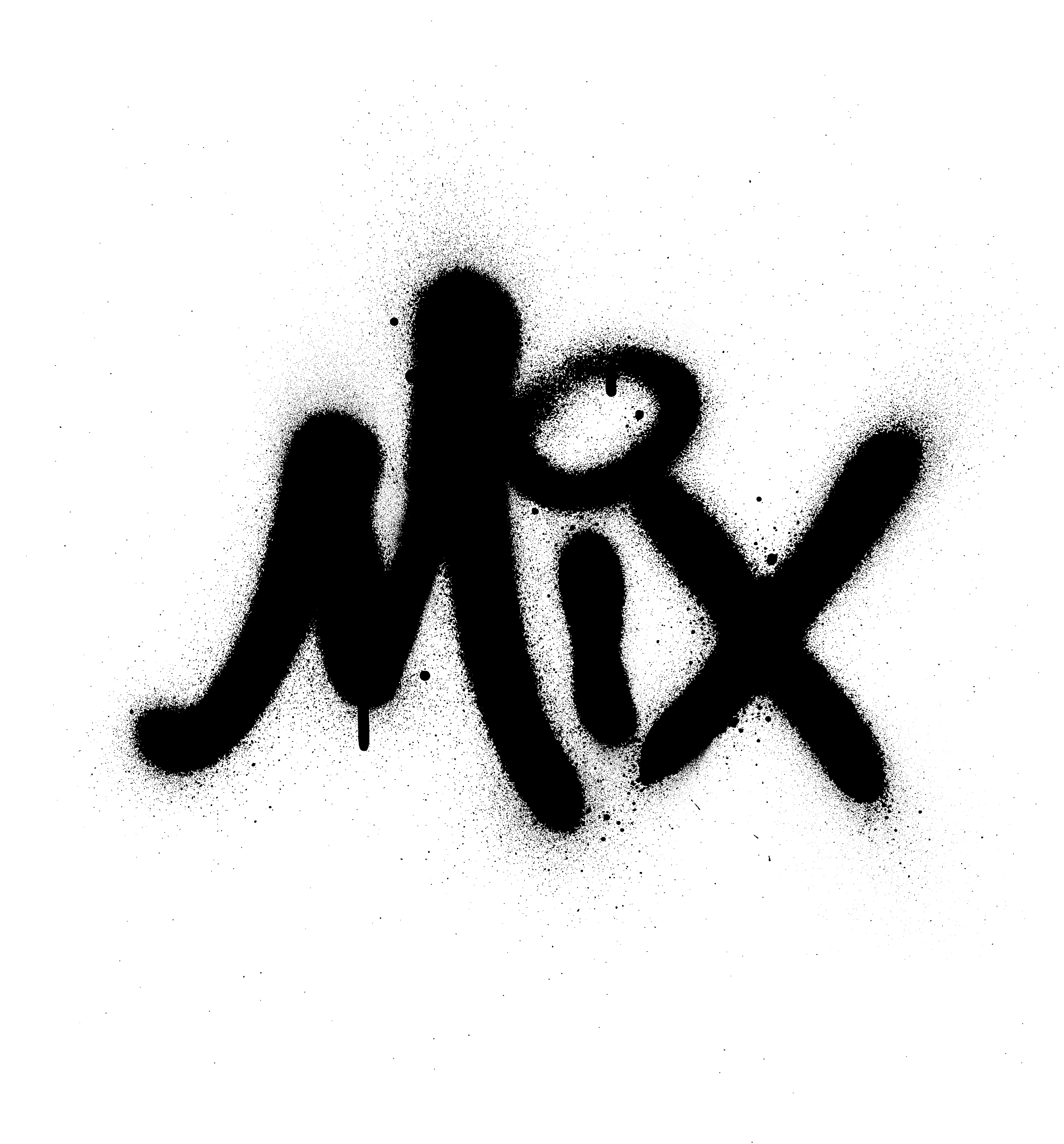 graffiti mix word sprayed in black over white