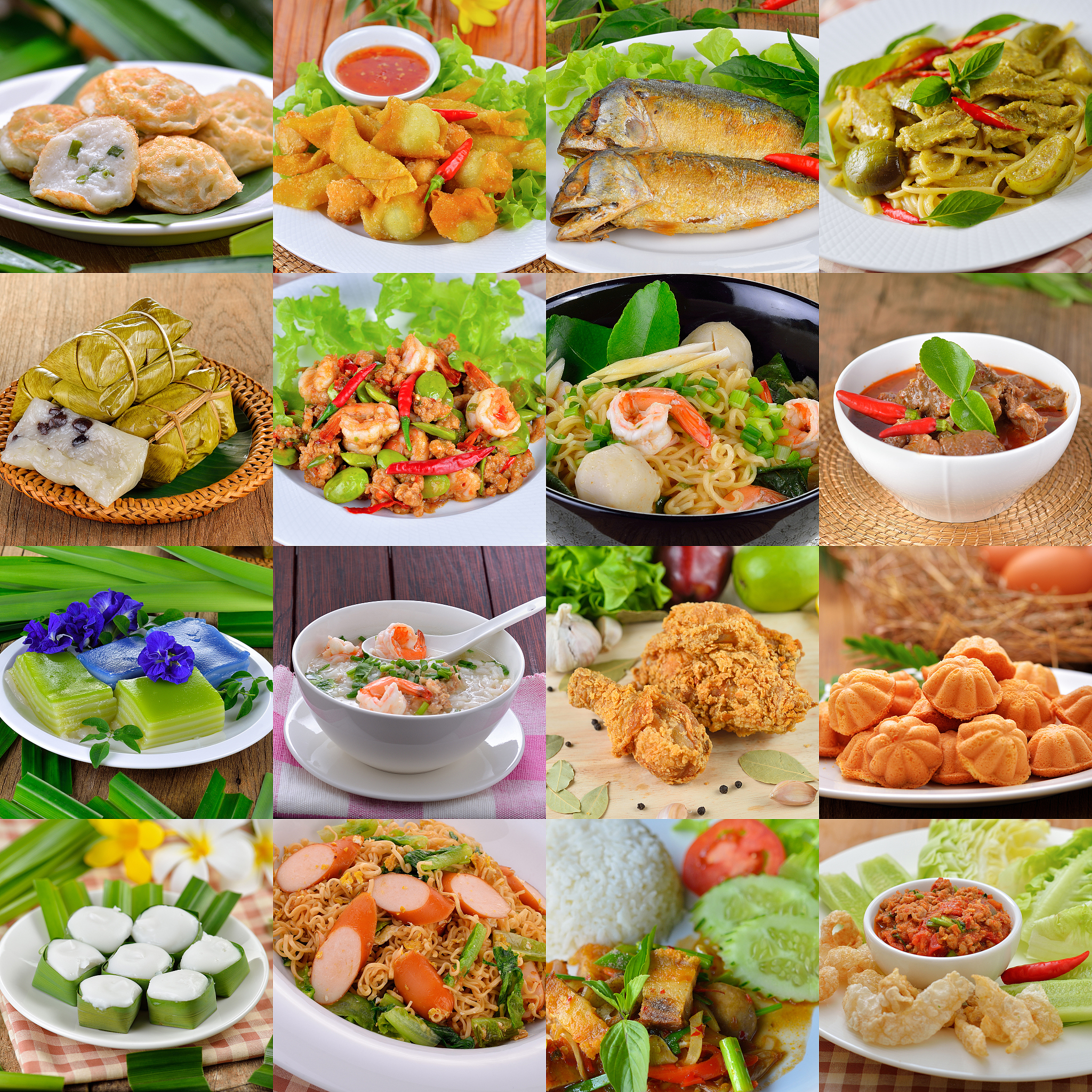 variety of thai food