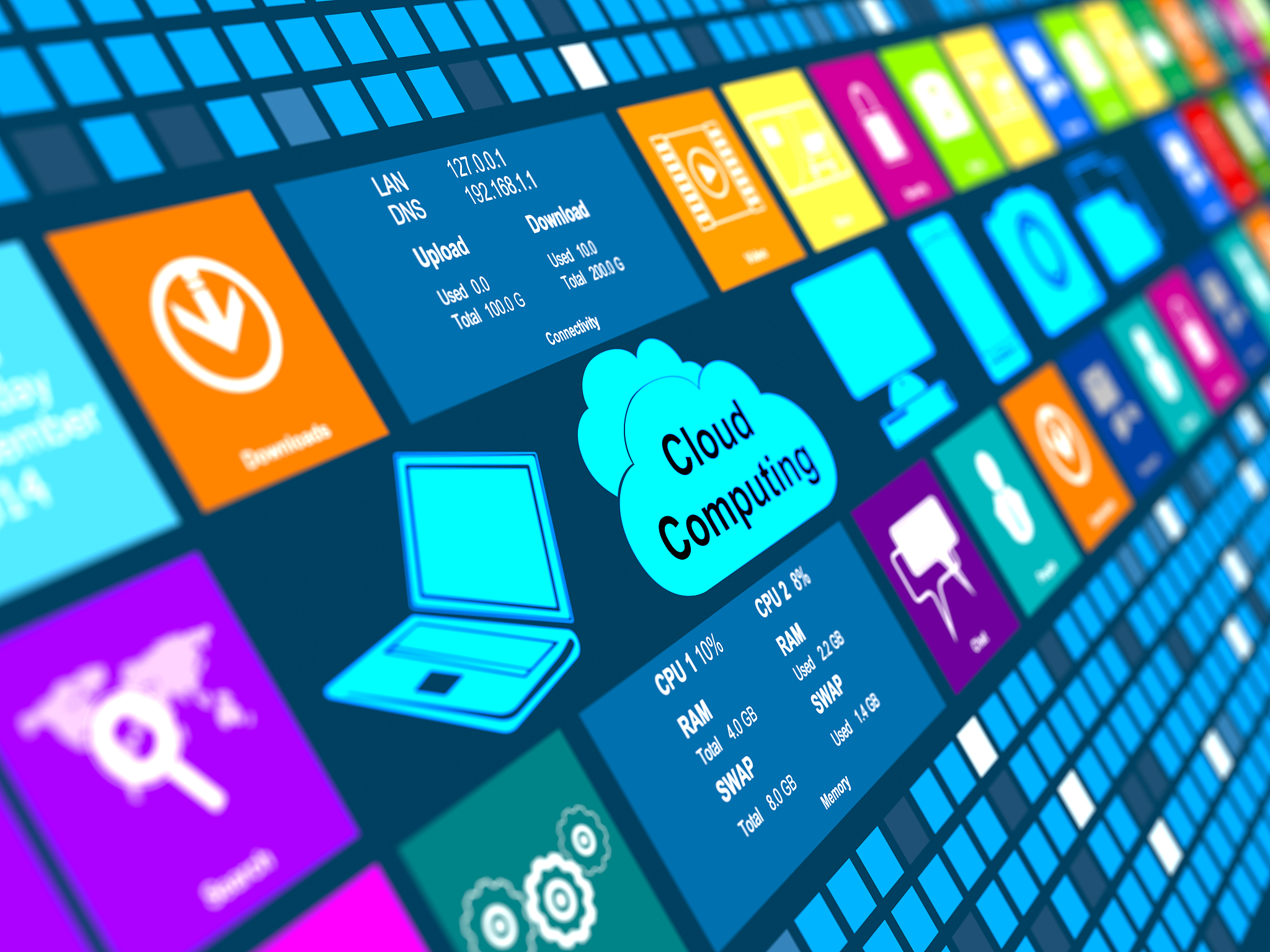 cloud computing digital background