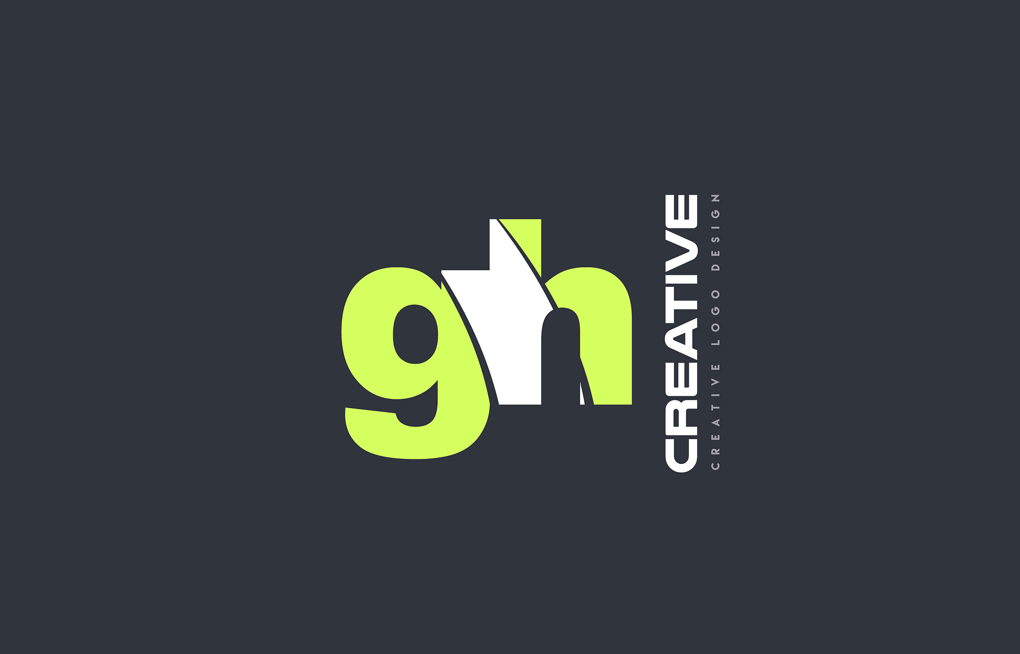 green letter gh g h combination logo icon company