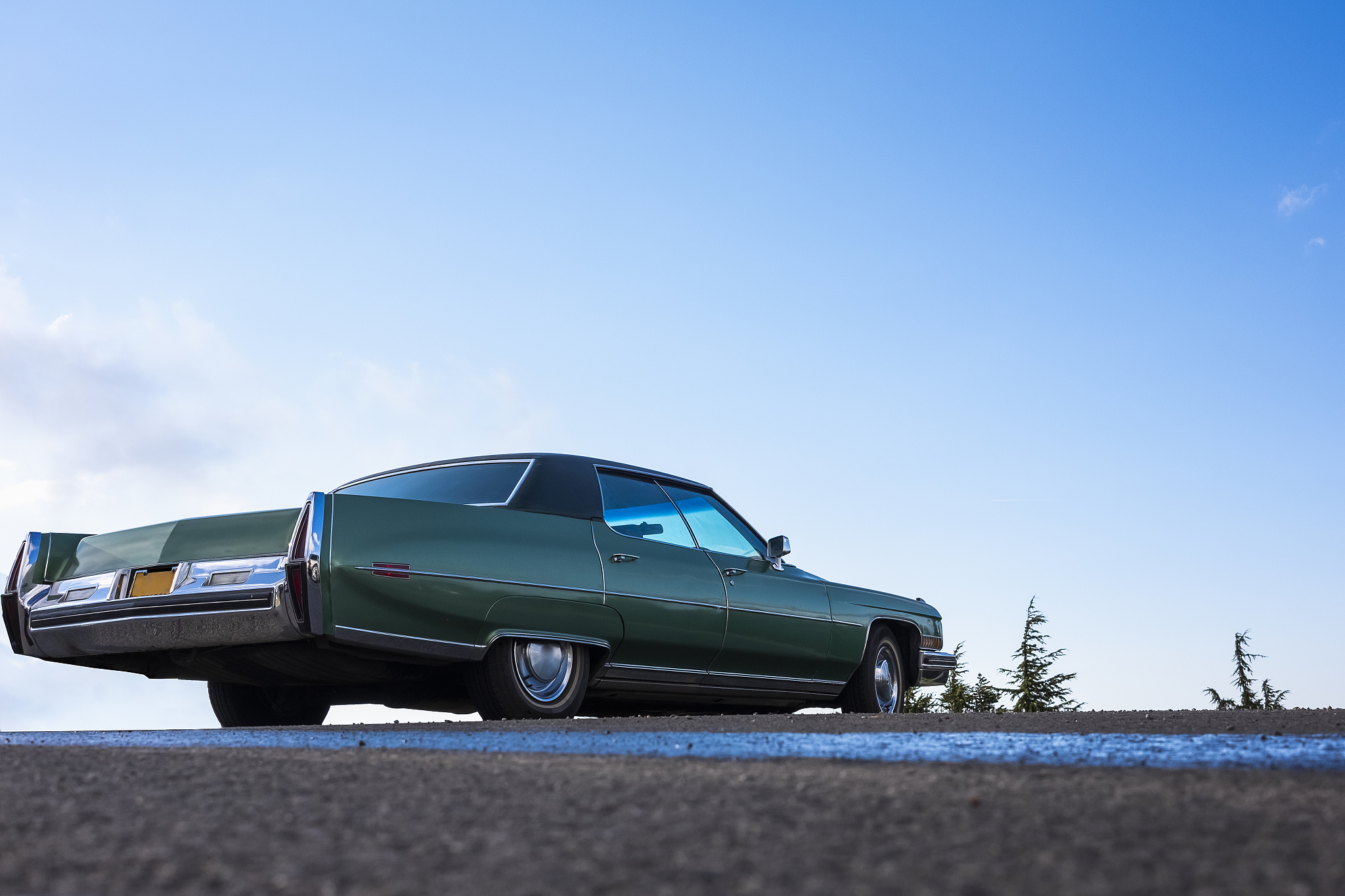 close up vintage green car